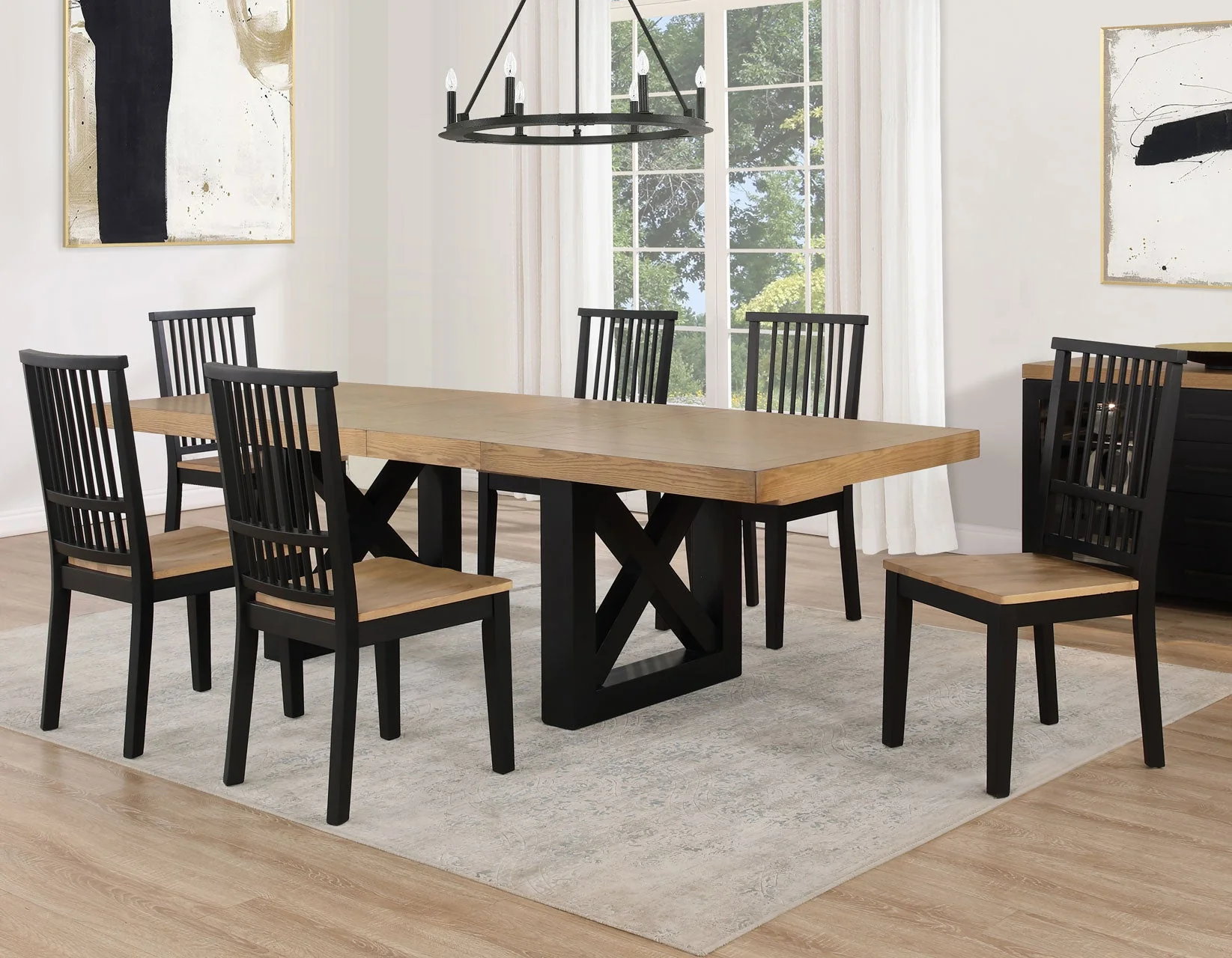 Magnolia Black/Natural Dining Room Set - Image 4