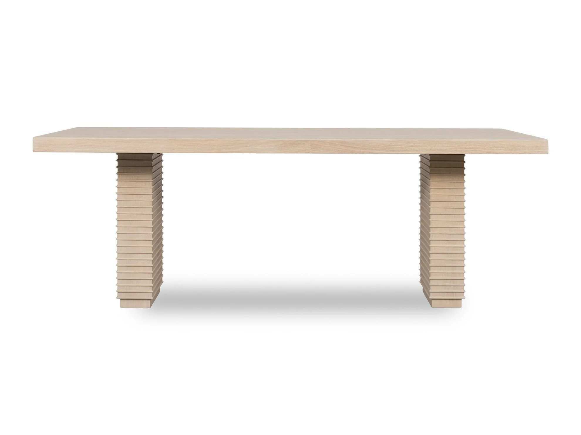 Magnolia Daffodil Double Pedestal Wooden Dining Table - Image 2