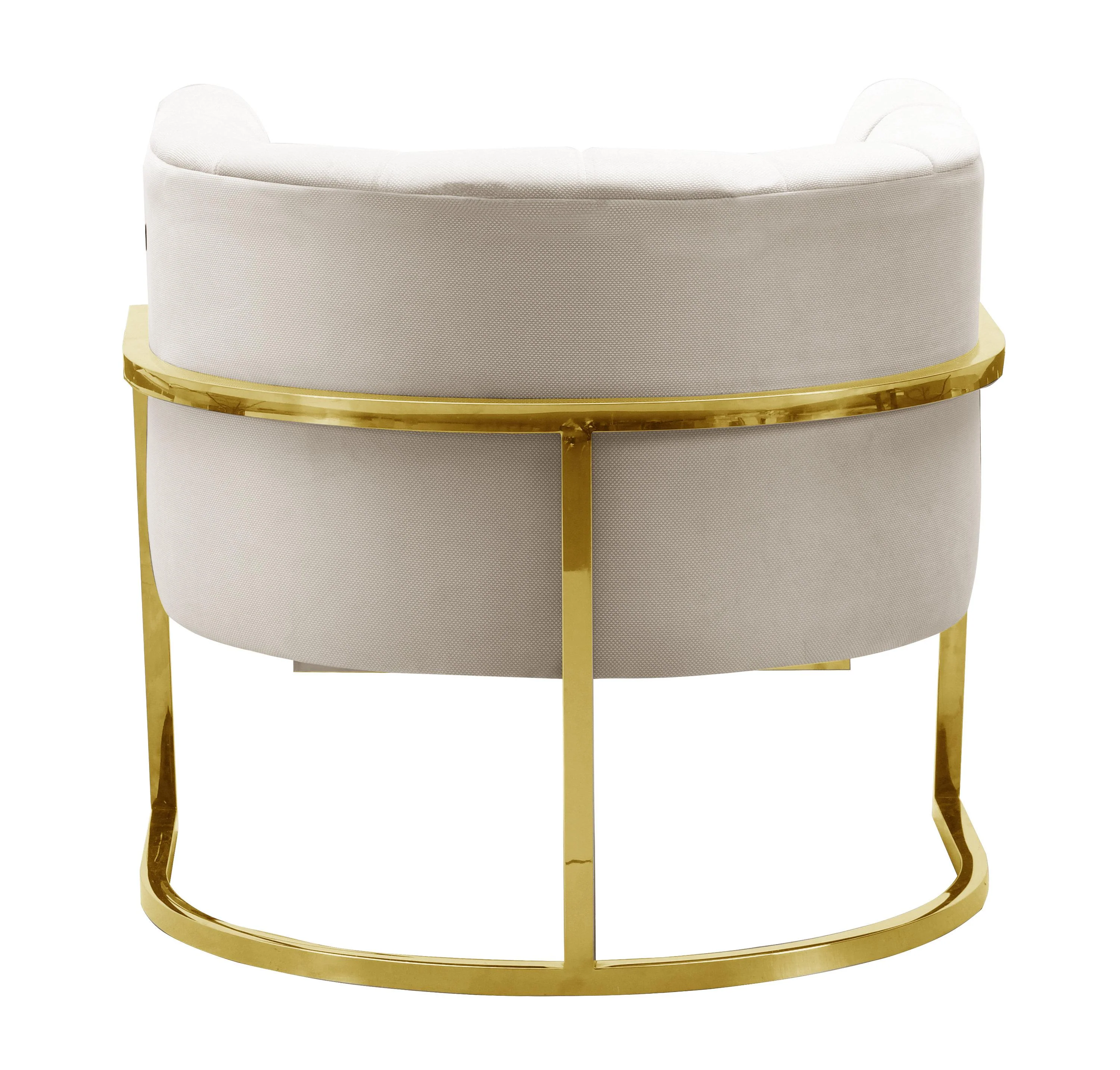 Magnolia Spotted Cream Chair with Gold Base - Image 4