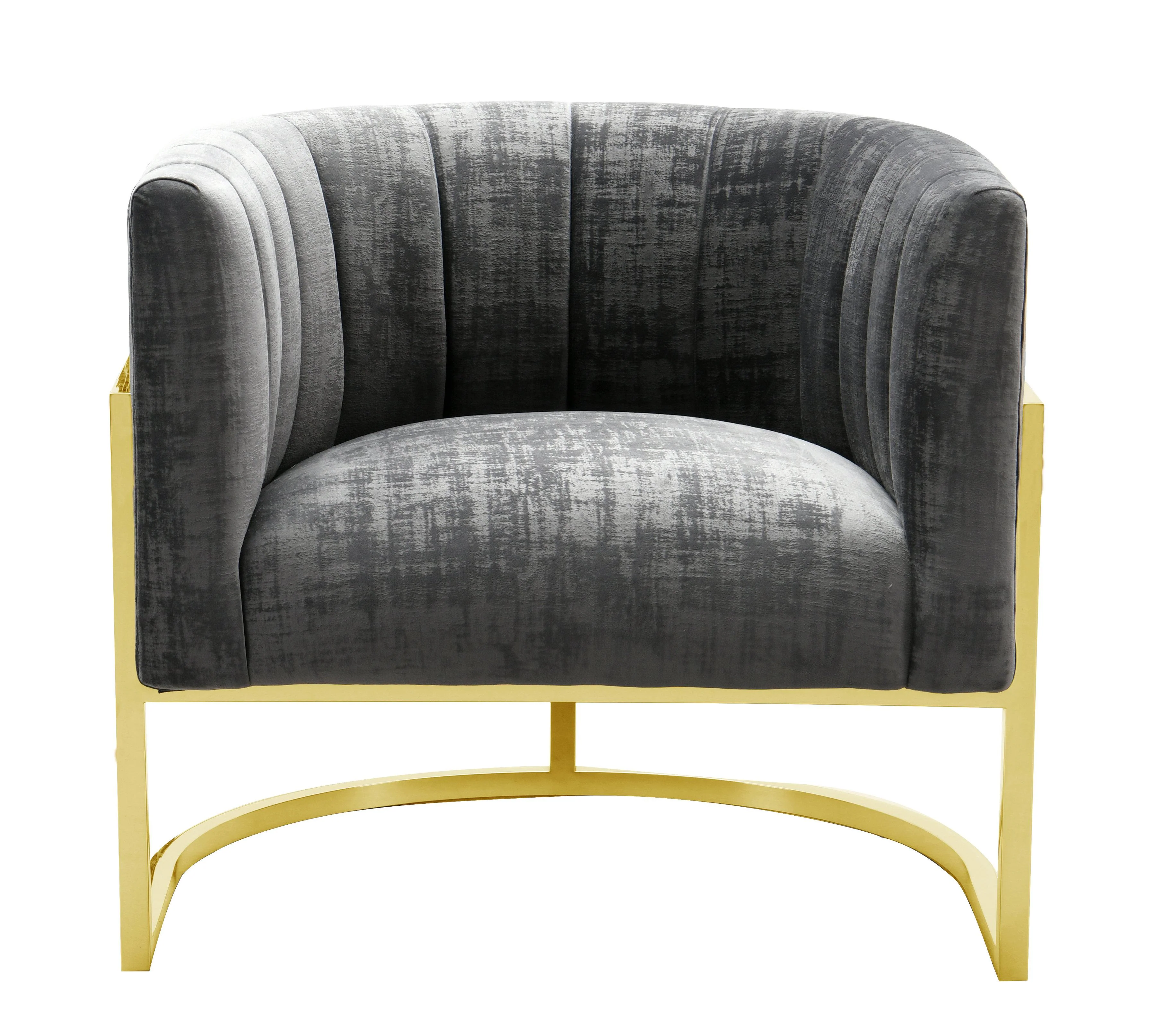 Magnolia Velvet Accent Chair with Gold Base - Image 14