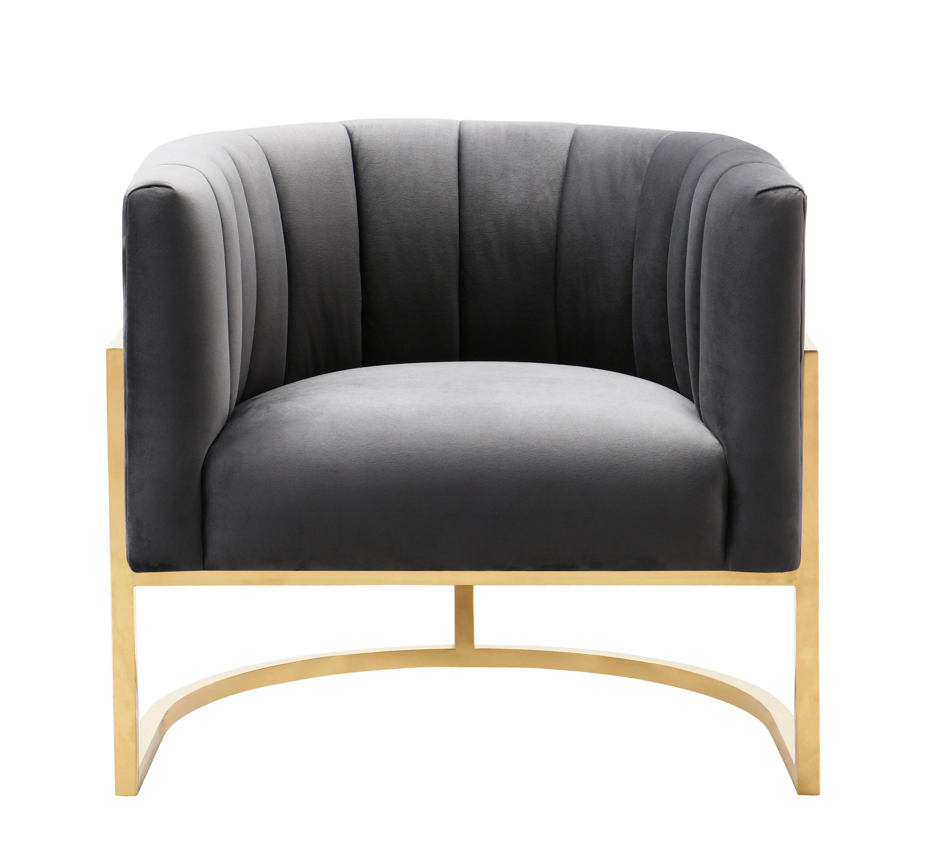 Magnolia Velvet Accent Chair with Gold Base - Image 20