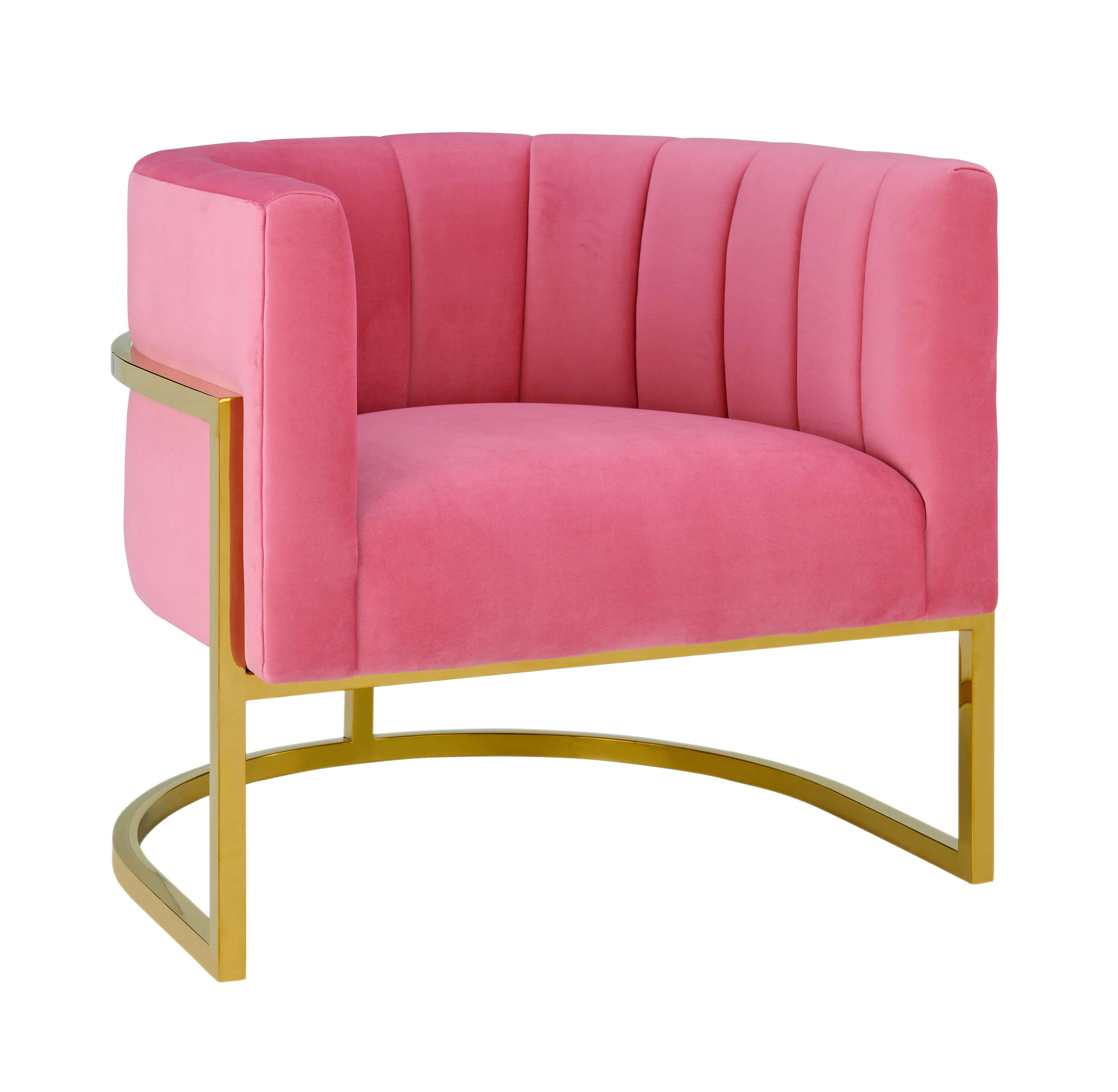 Magnolia Velvet Accent Chair with Gold Base - Image 27