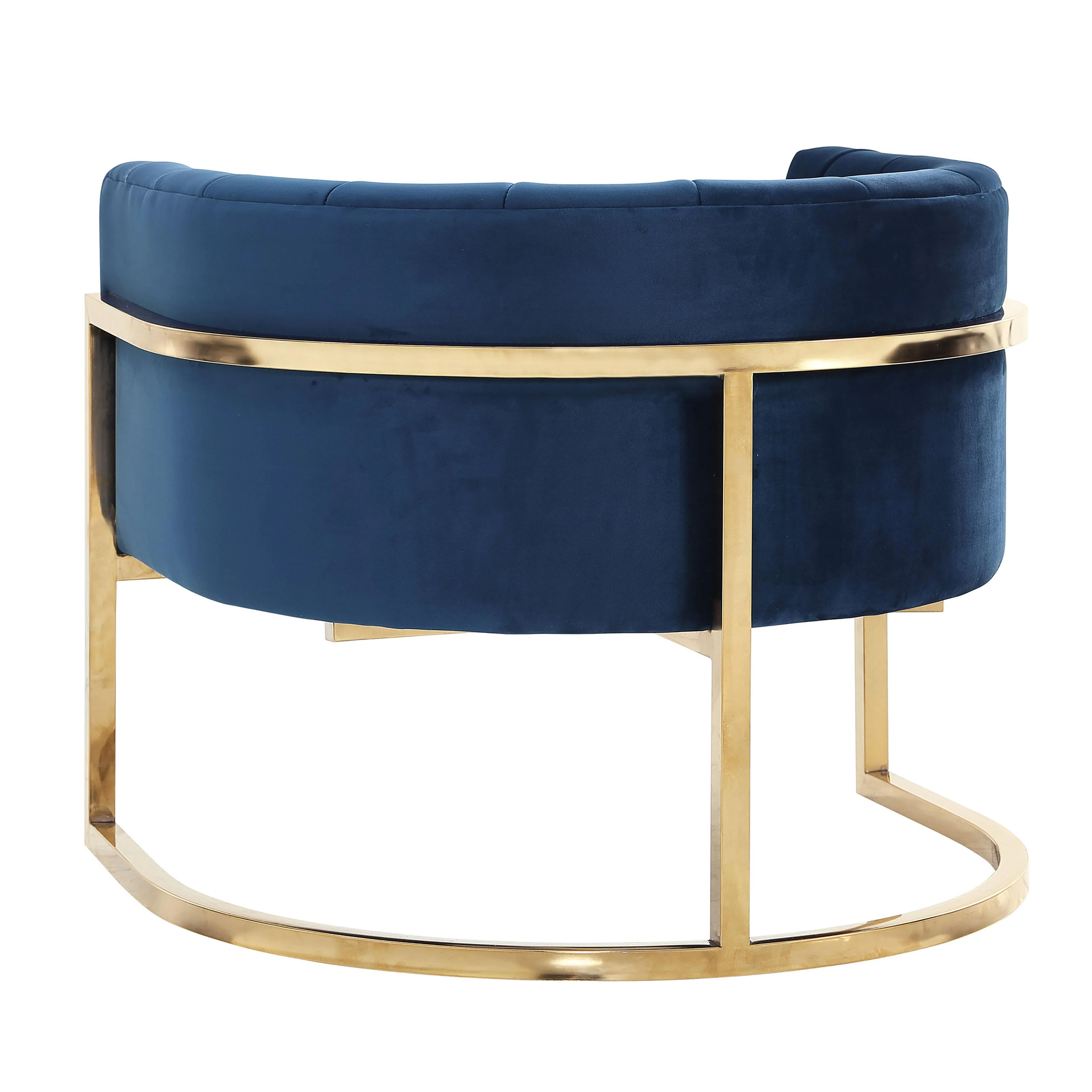 Magnolia Velvet Accent Chair with Gold Base - Image 3