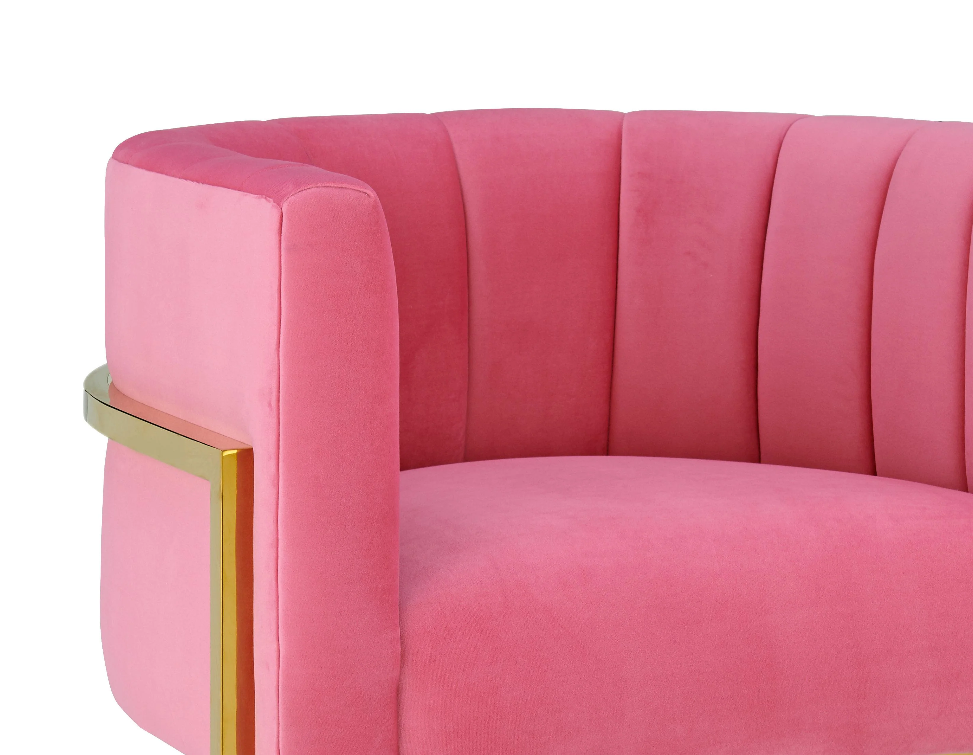 Magnolia Velvet Accent Chair with Gold Base - Image 31