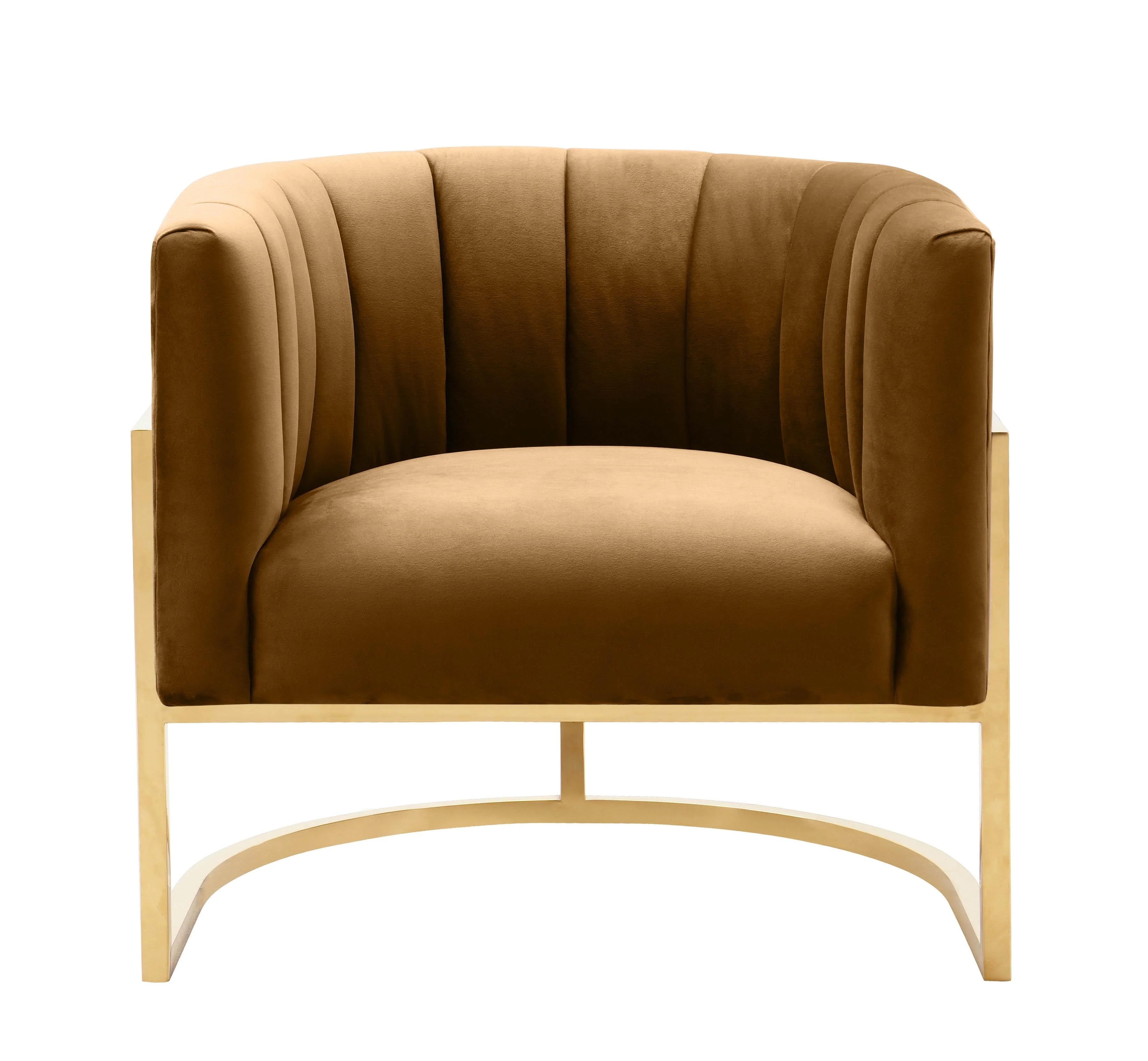 Magnolia Velvet Accent Chair with Gold Base - Image 35