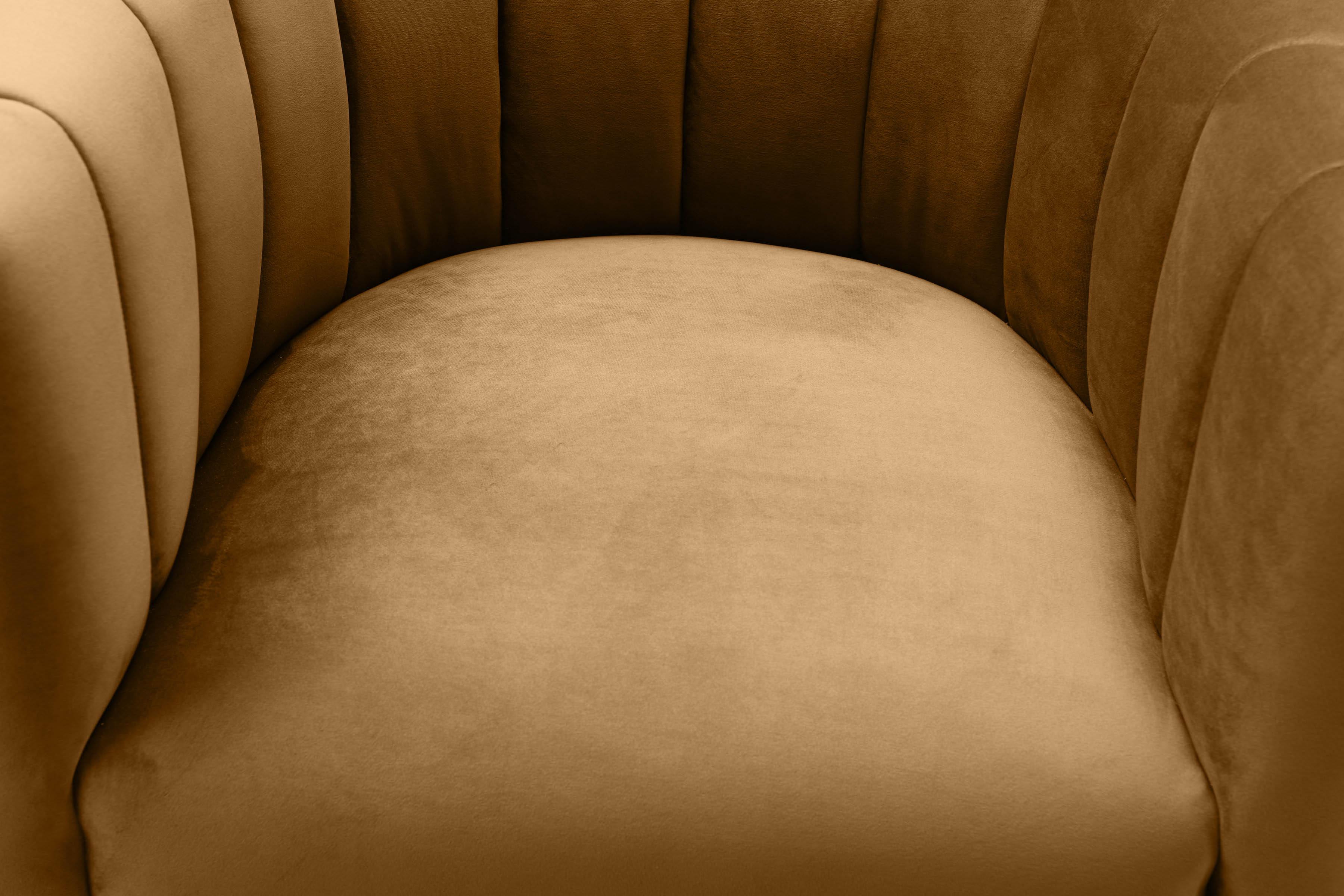 Magnolia Velvet Accent Chair with Gold Base - Image 37