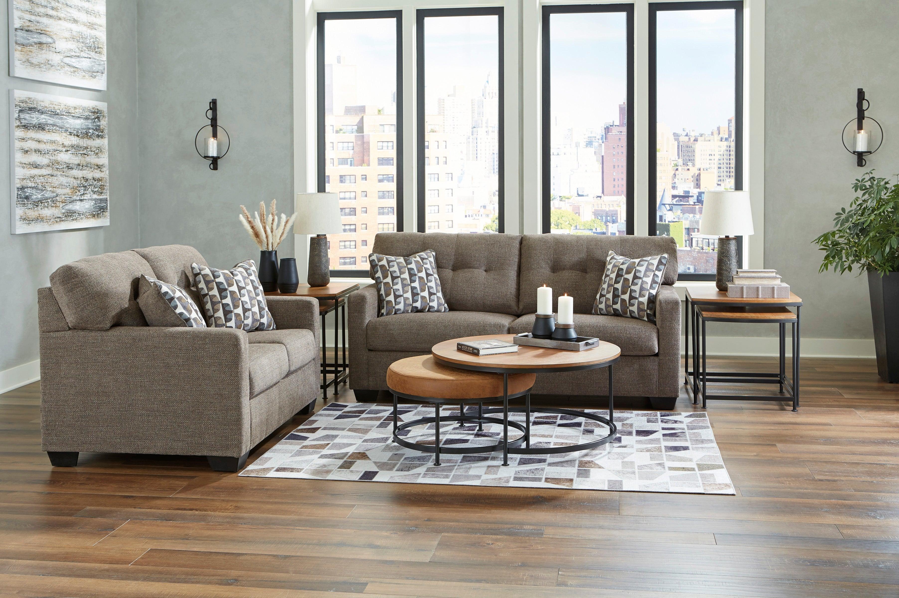 Mahoney Chocolate Living Room Set - Image 2