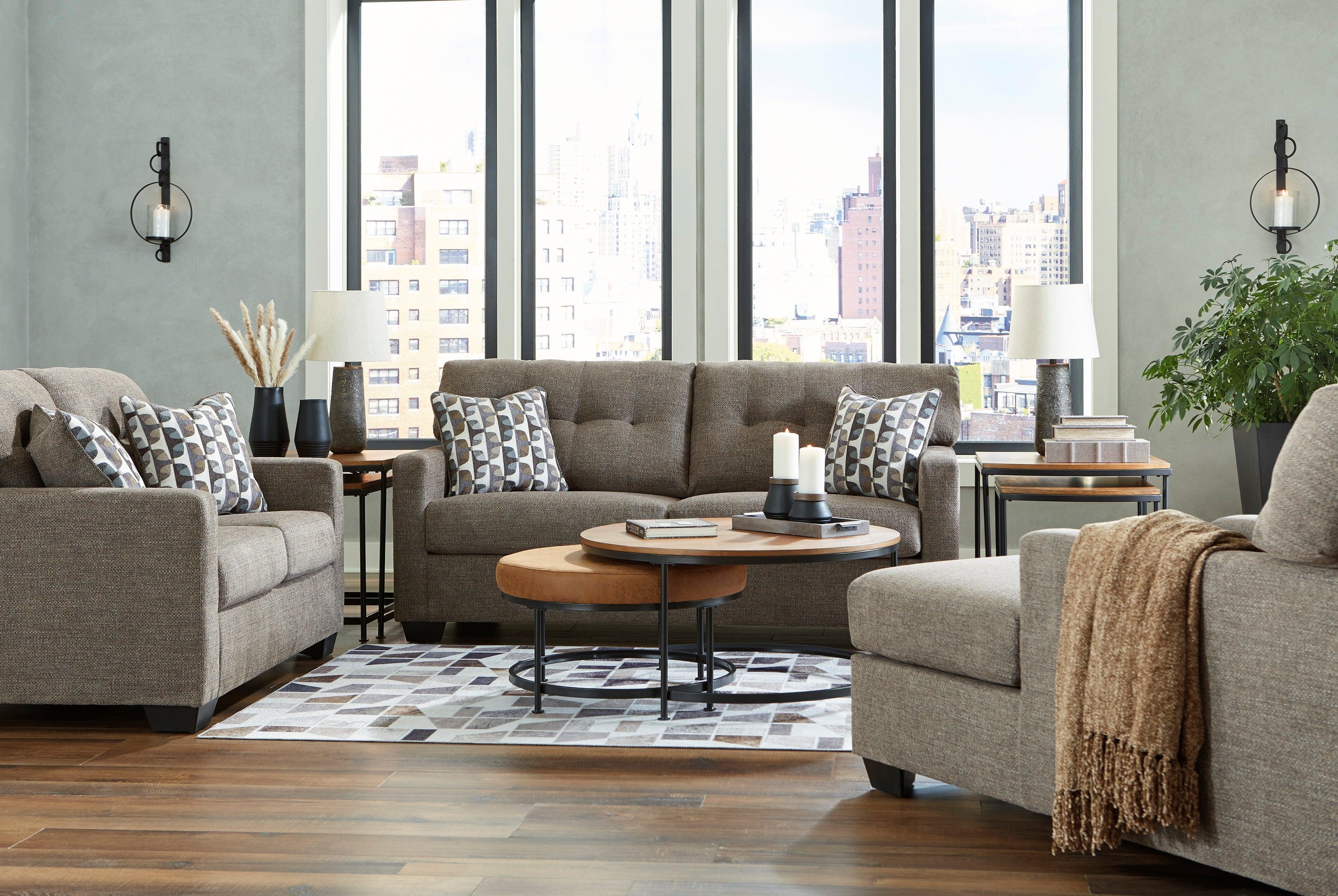 Mahoney Chocolate Living Room Set - Image 4