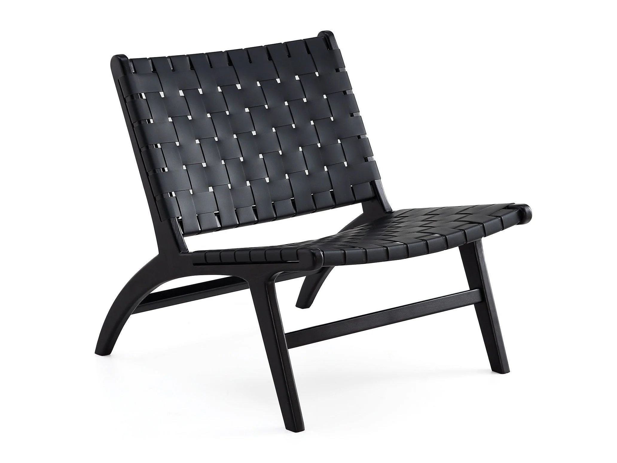 Maintenon Leatherette Accent Chair in Black