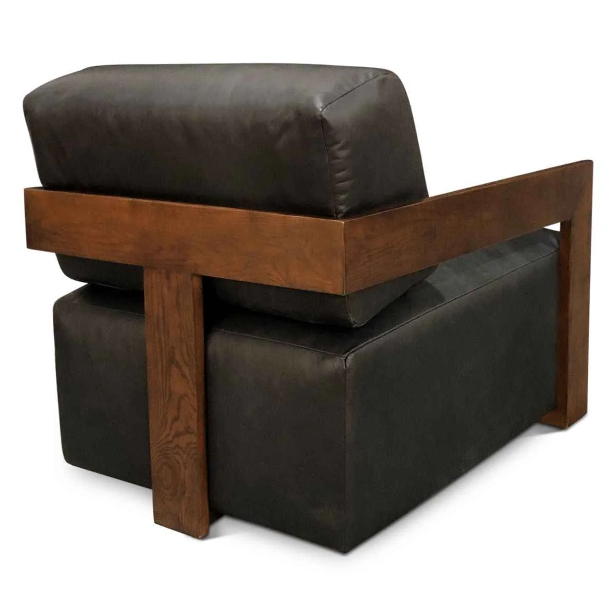 Maison Harper Accent Chair in Charme Black Leather - Image 5