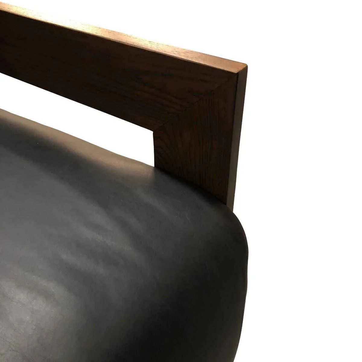 Maison Harper Accent Chair in Charme Black Leather - Image 6