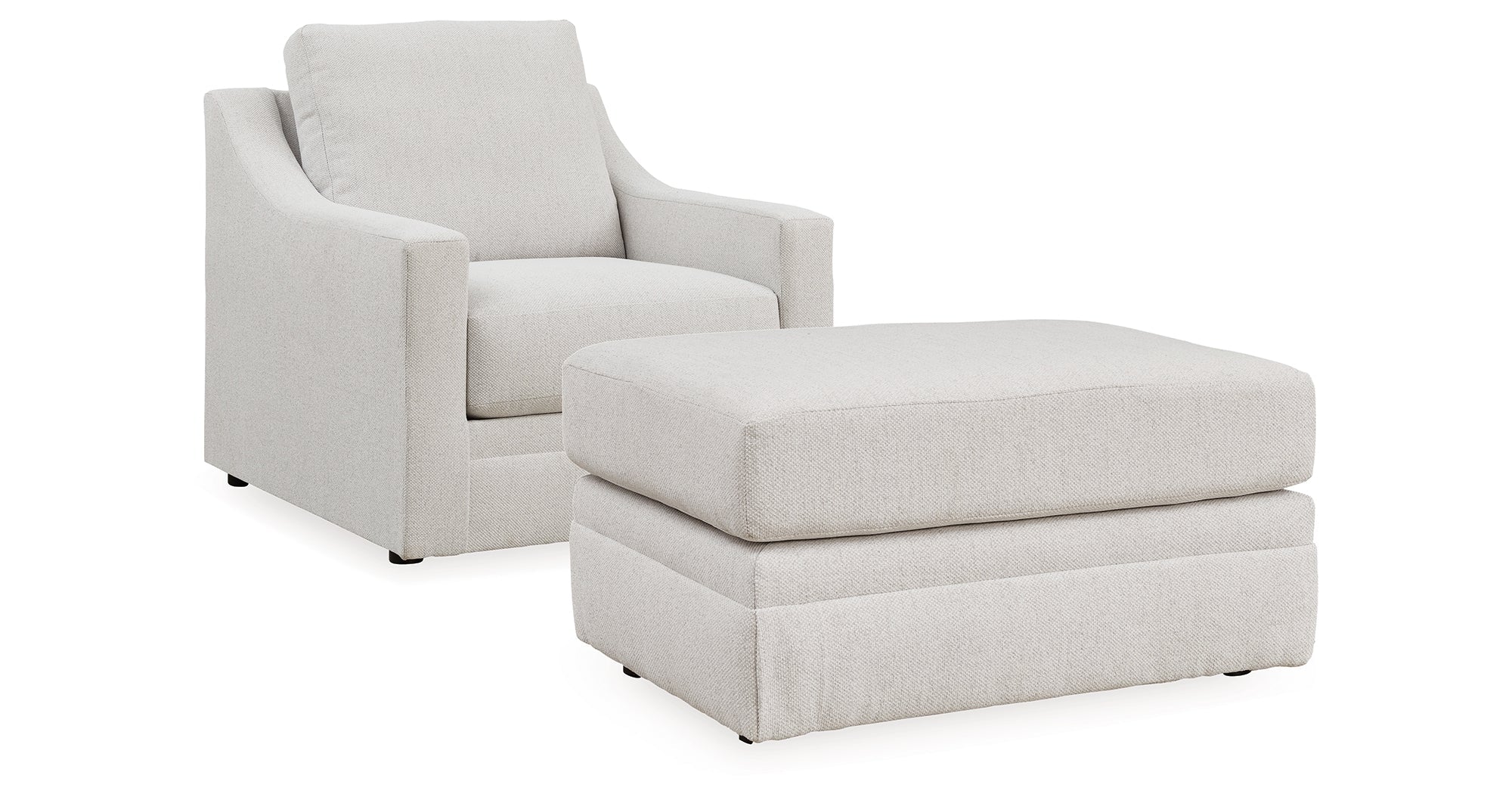 Maitelynn Chalk Chair and Ottoman - Image 16