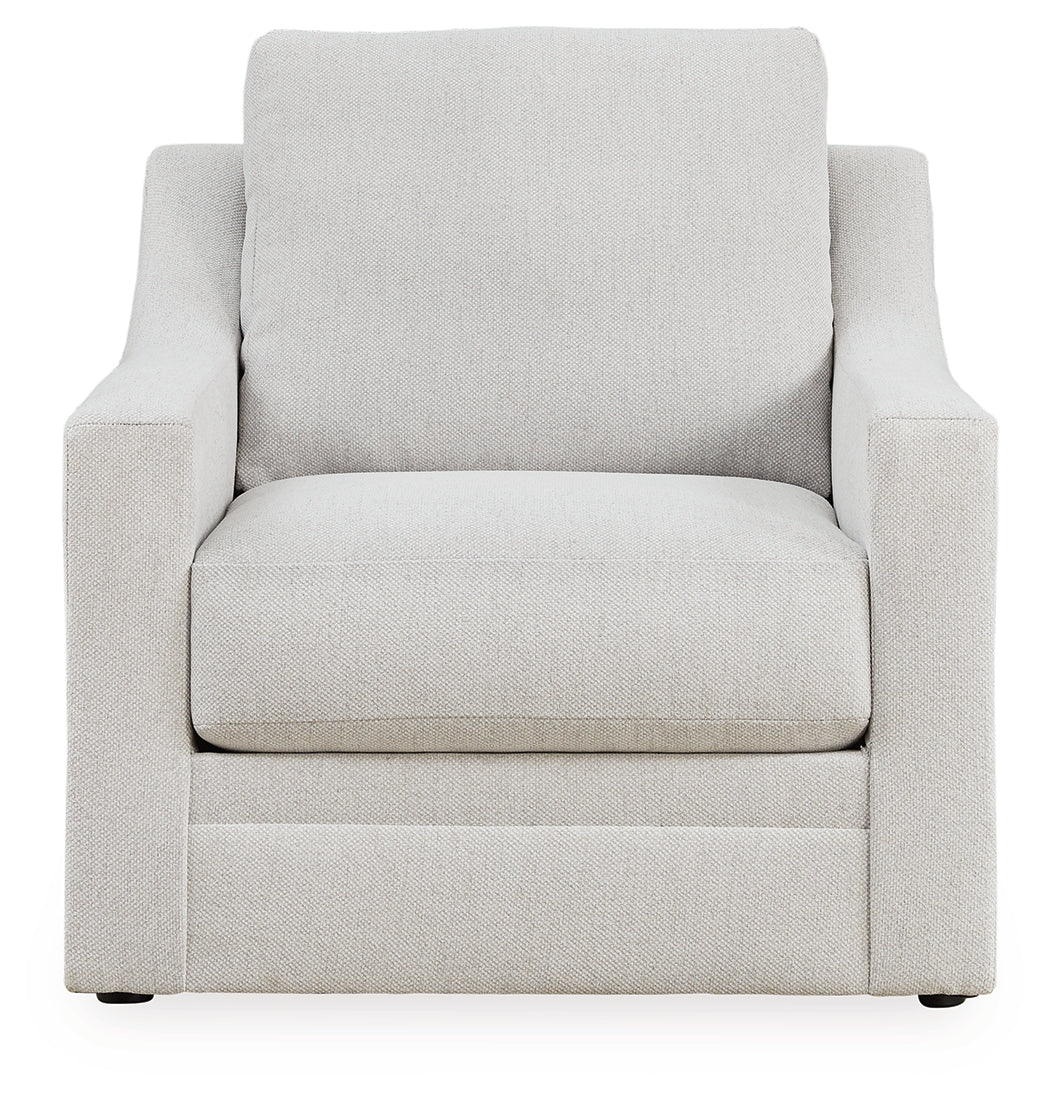 Maitelynn Chalk Chair and Ottoman - Image 7