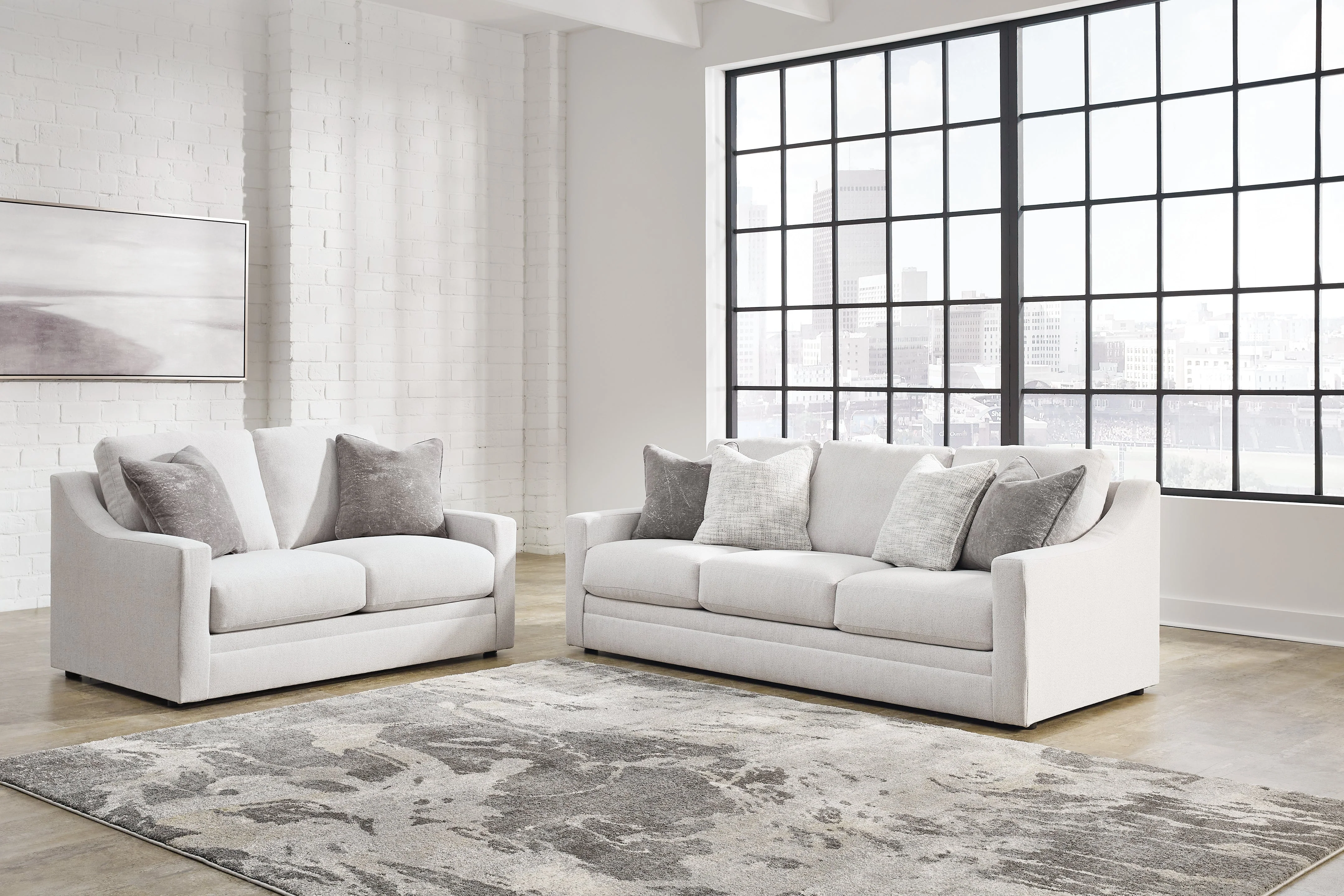 Maitelynn Chalk Sofa, Loveseat, Chair and Ottoman - Image 23