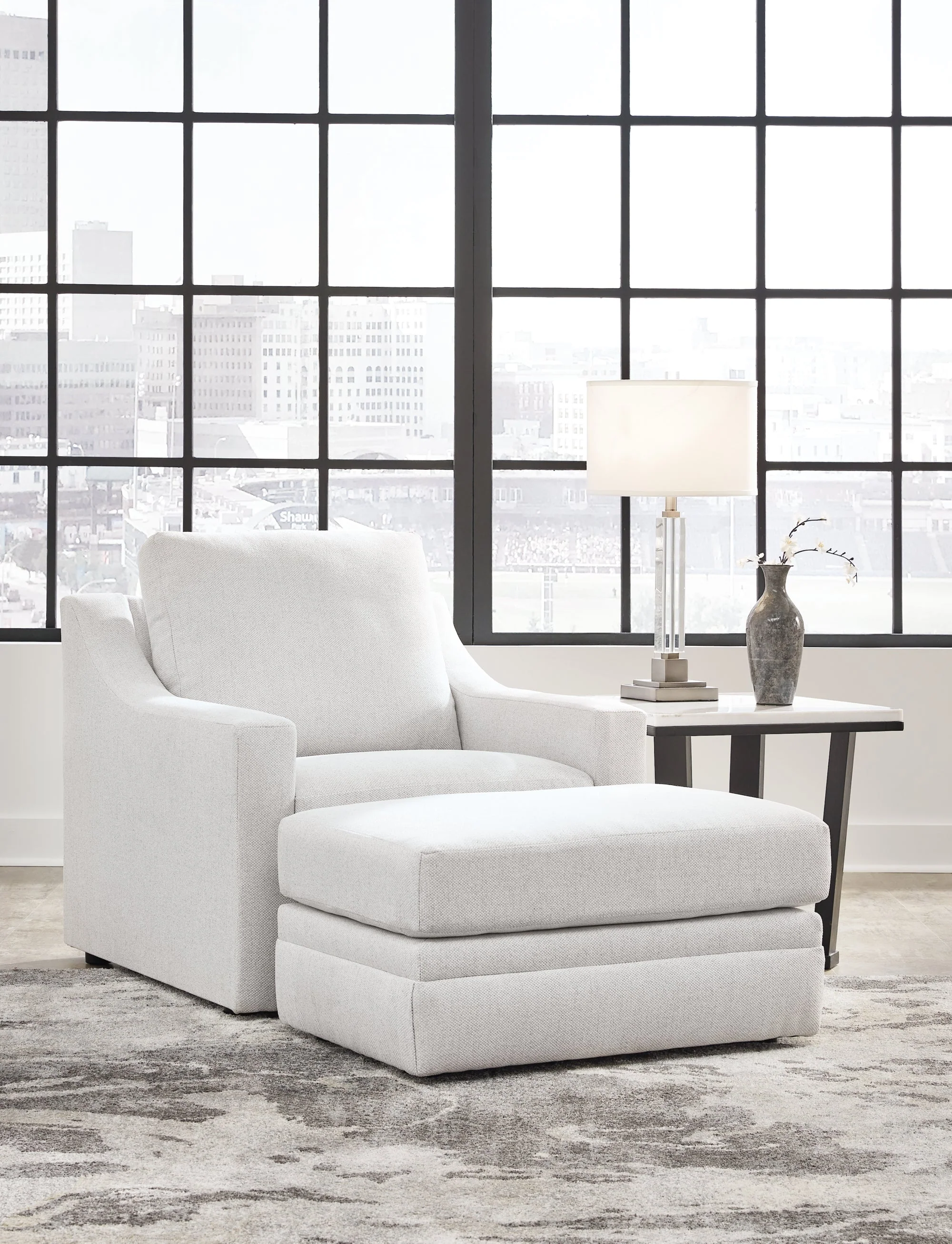Maitelynn Chalk Sofa, Loveseat, Chair and Ottoman - Image 46