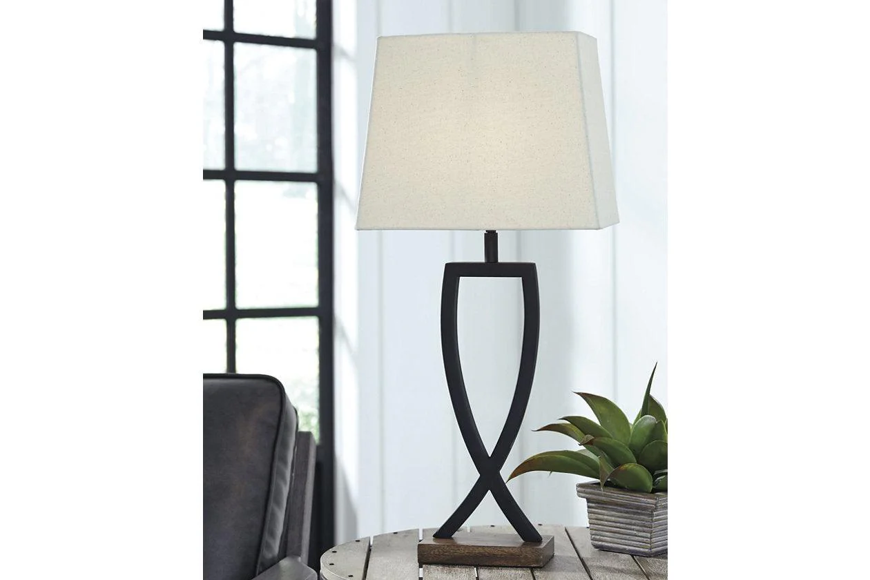 Makara Black/Brown Table Lamp - Image 2