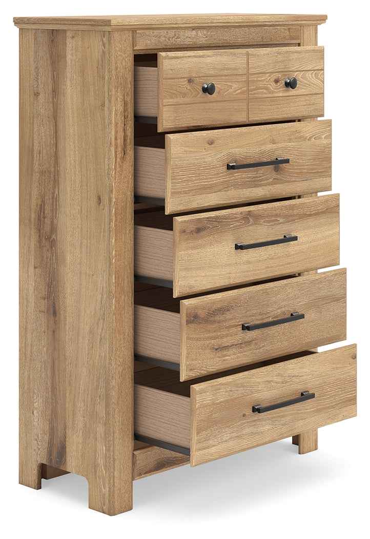 Makidern Tan Chest of Drawers - Image 3