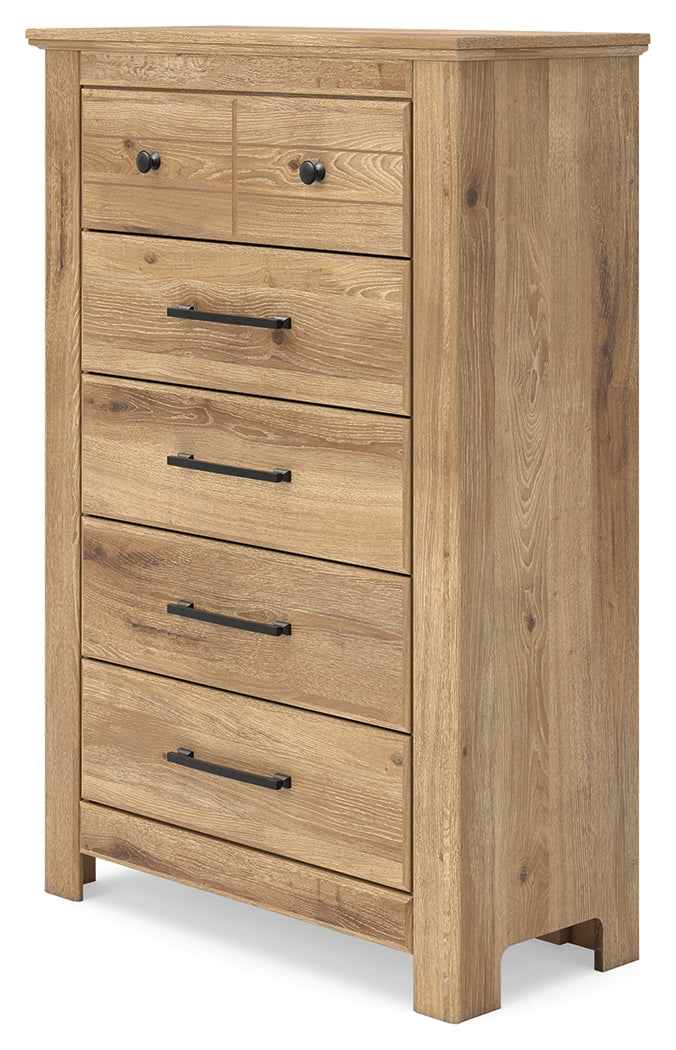 Makidern Tan Chest of Drawers - Image 5