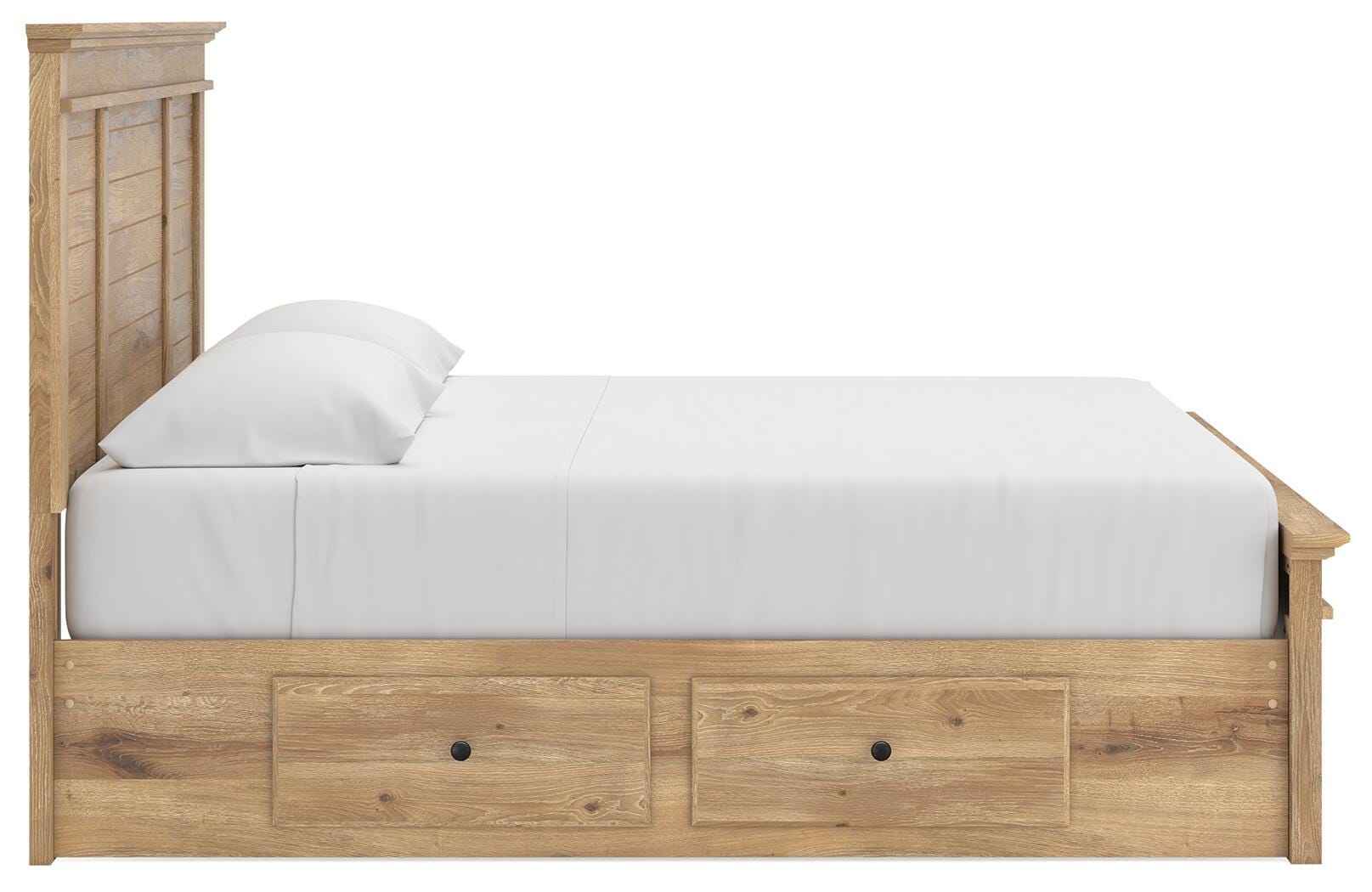 Makidern Tan King Panel Storage Bed - Image 15
