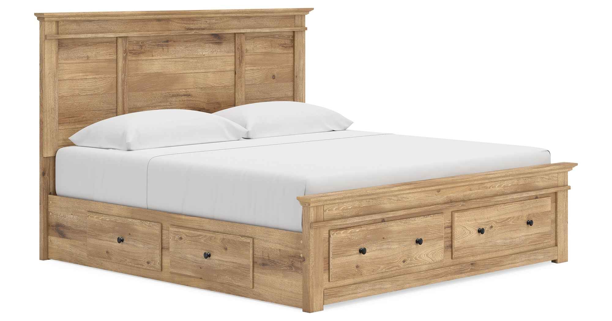 Makidern Tan King Panel Storage Bed - Image 12