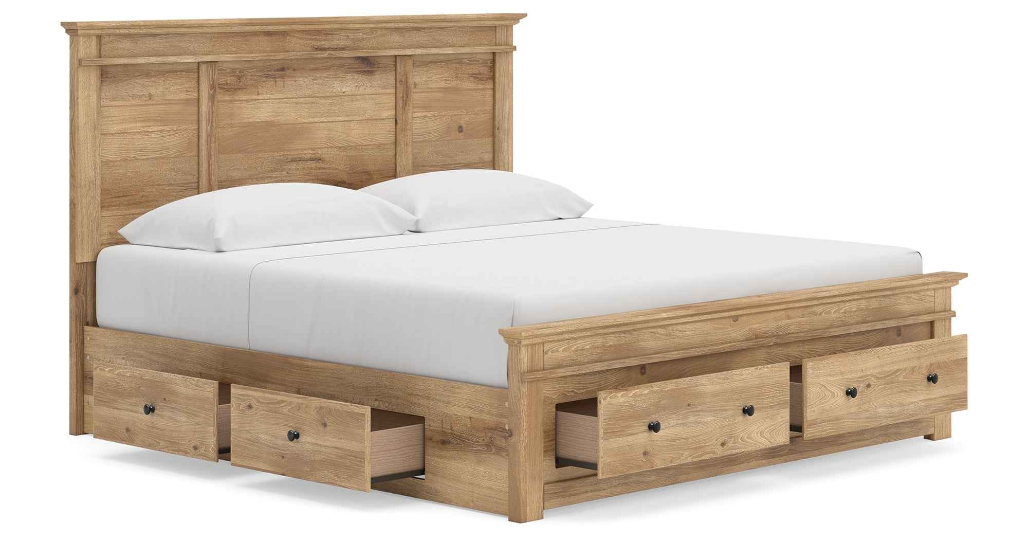 Makidern Tan King Panel Storage Bed - Image 12