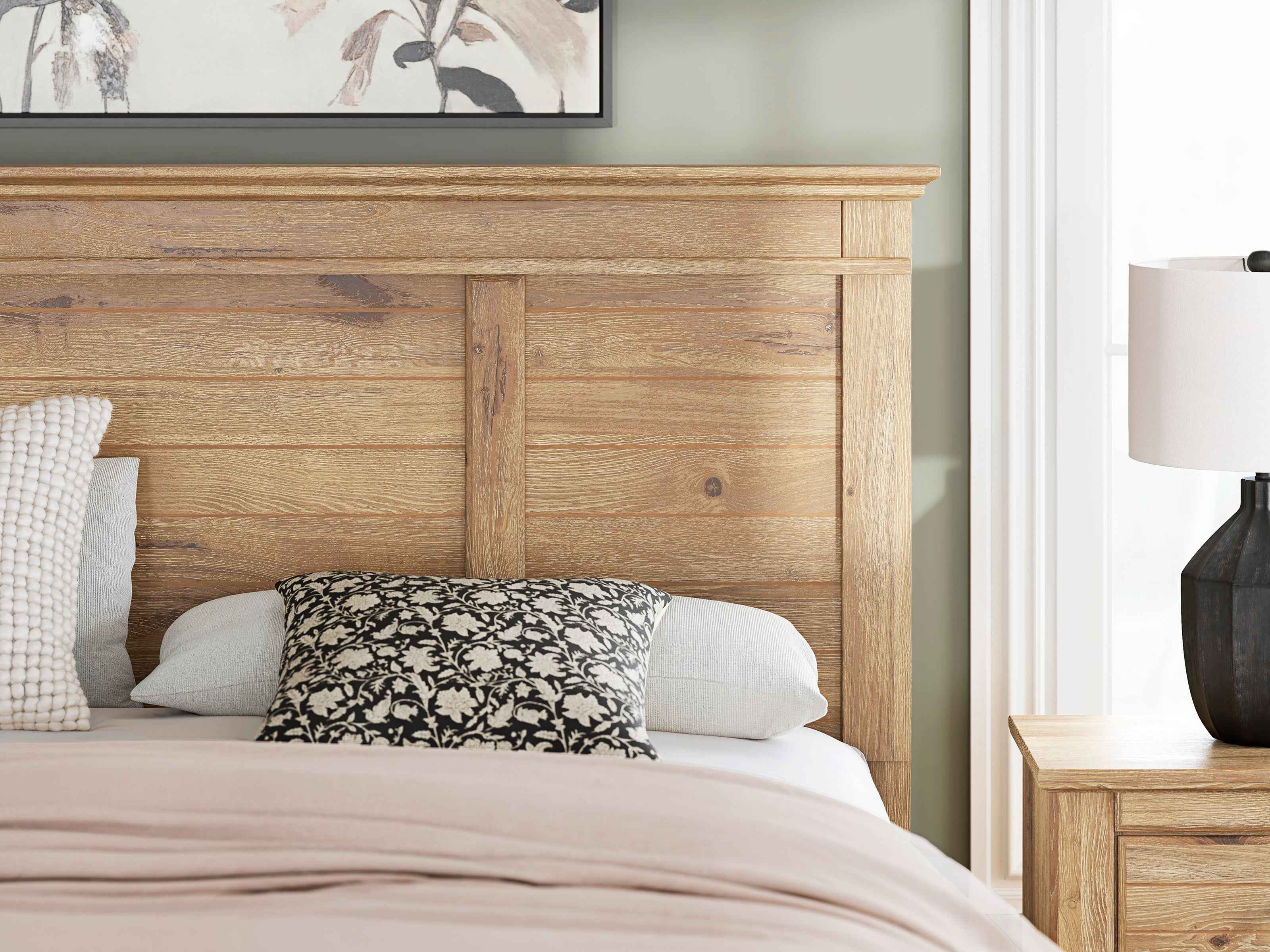 Makidern Tan Queen Panel Storage Bed - Image 3