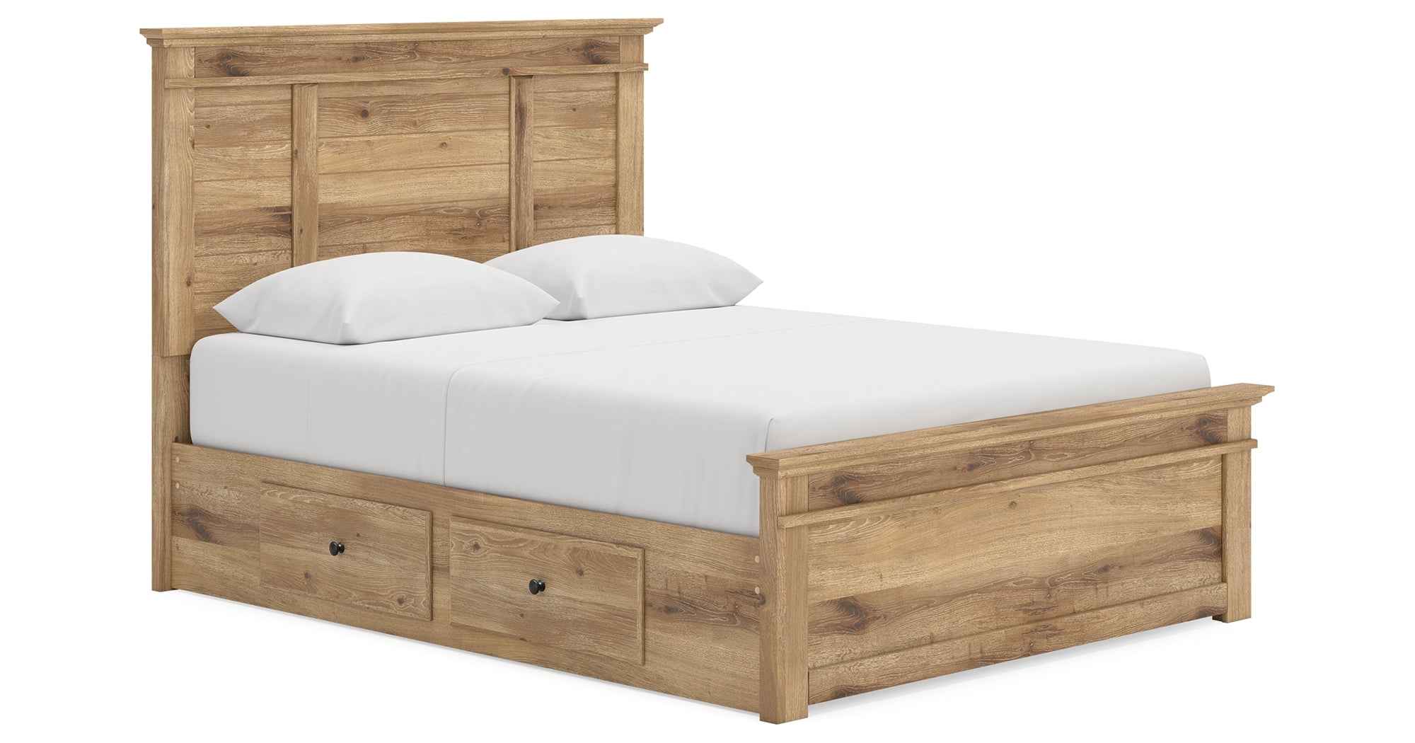 Makidern Tan Queen Panel Storage Bed - Image 4