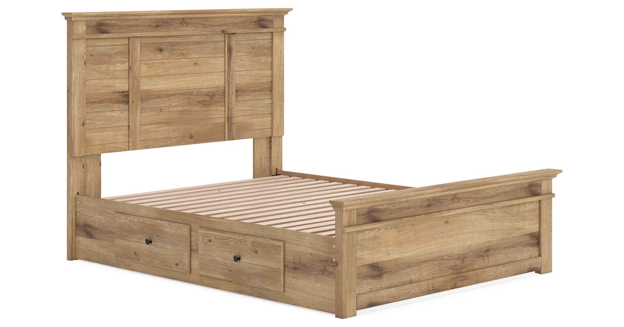 Makidern Tan Queen Panel Storage Bed - Image 5
