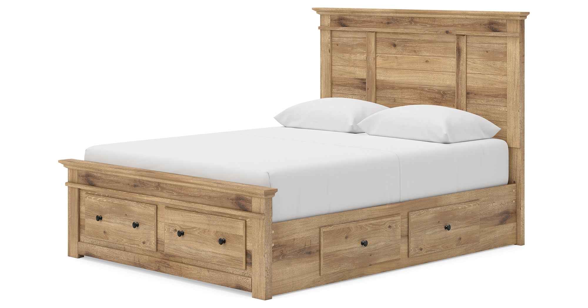 Makidern Tan Queen Panel Storage Bed - Image 5