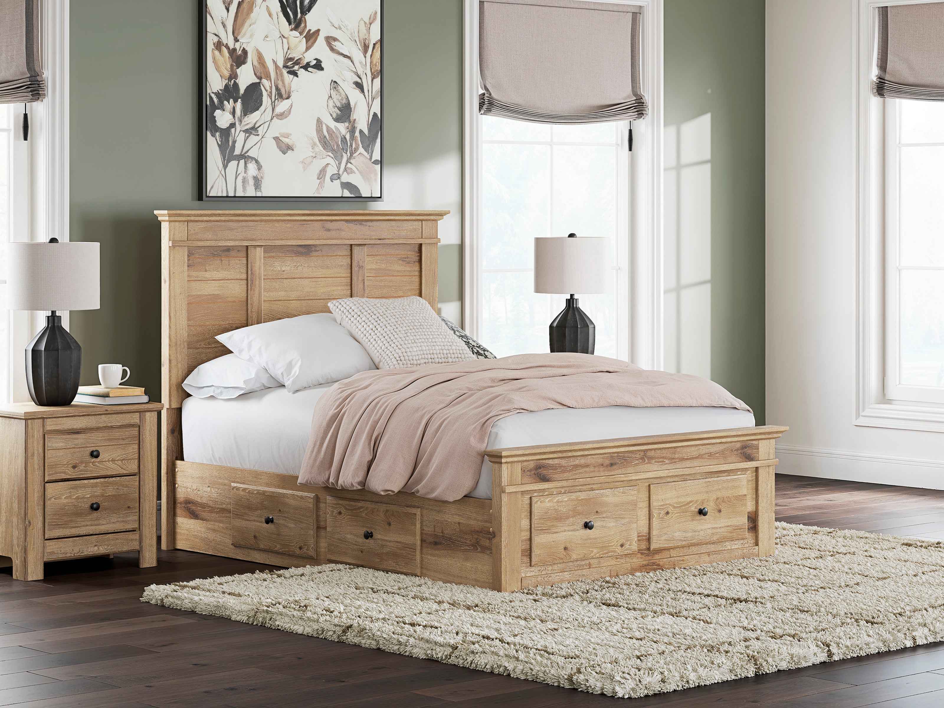 Makidern Tan Storage Youth Panel  Bedroom Set with 4 Drawers - Image 3
