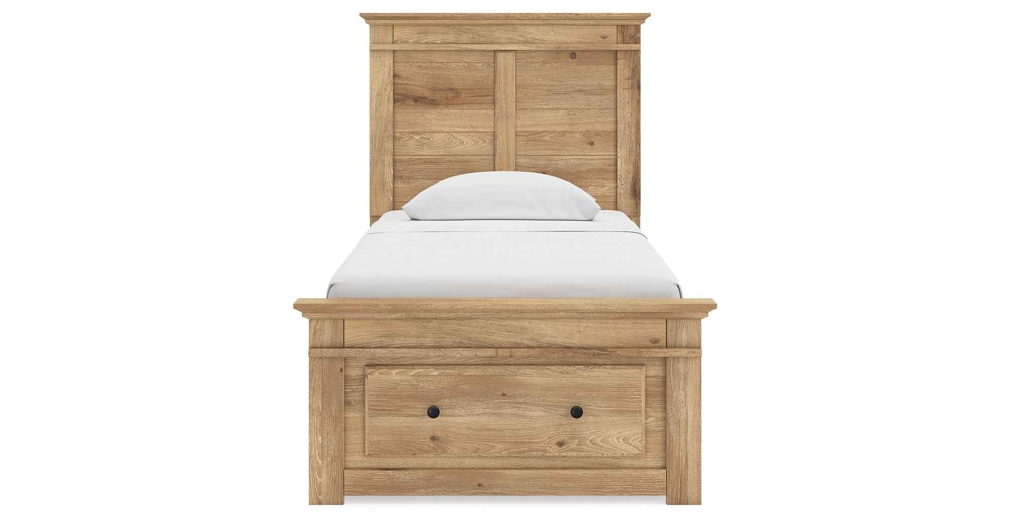 Makidern Tan Twin Panel Storage Bed - Image 5
