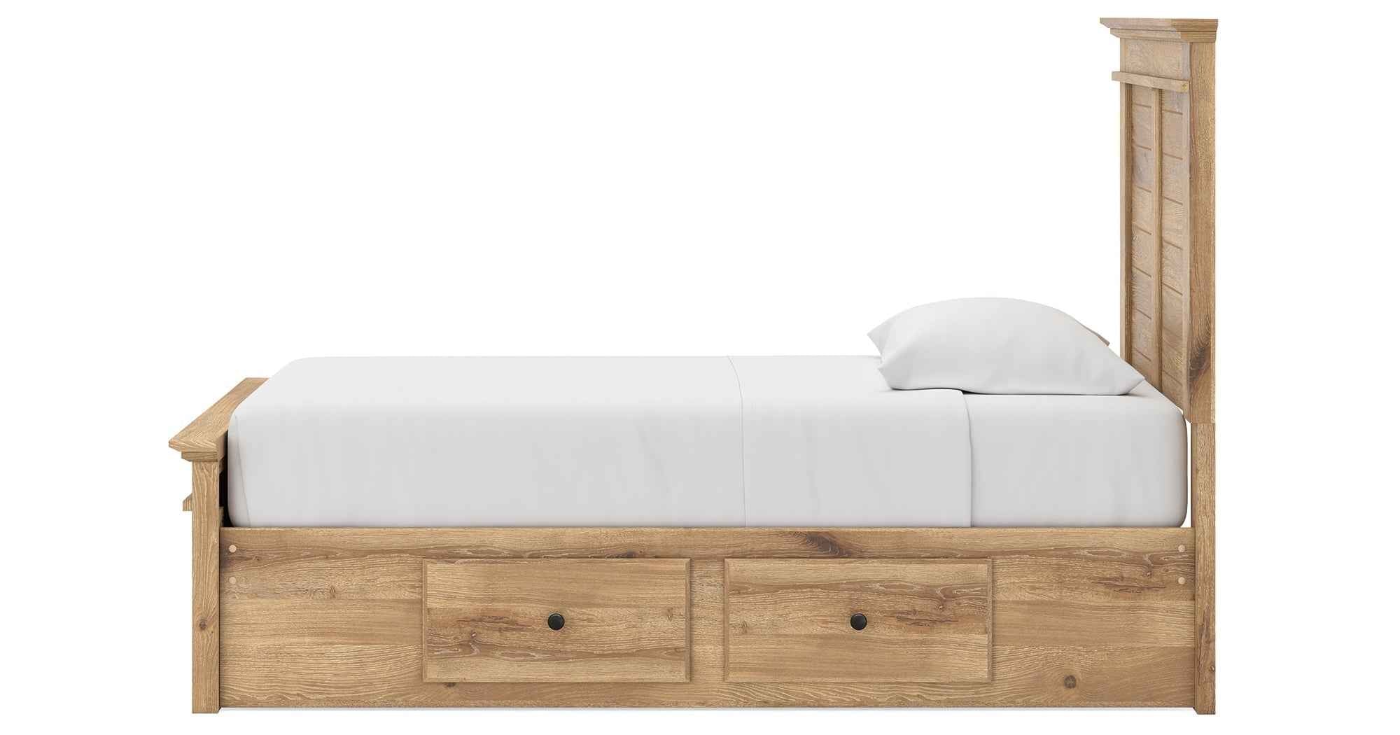 Makidern Tan Twin Panel Storage Bed - Image 7