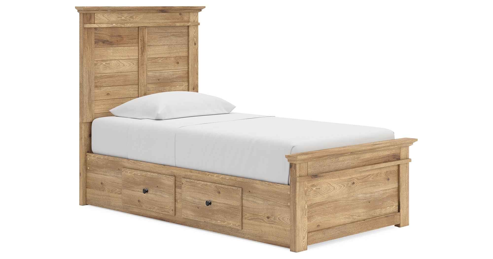 Makidern Tan Twin Panel Storage Bed - Image 3