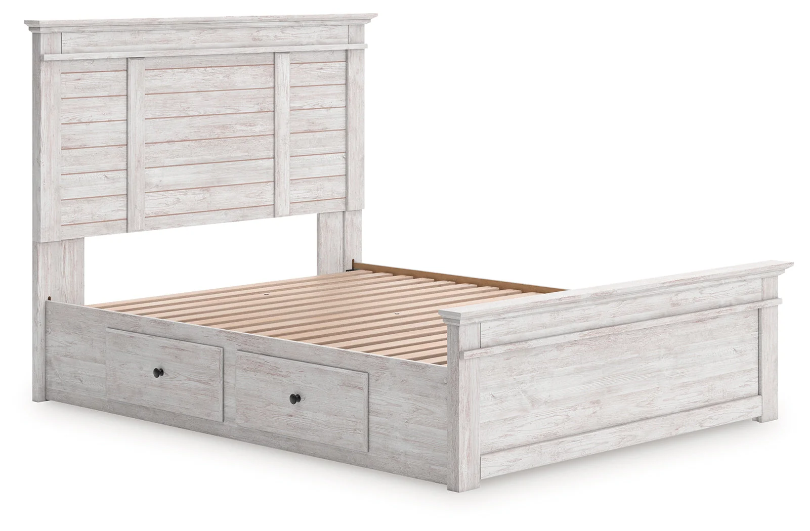 Makidern Whitewash Queen Panel Storage Bed - Image 3