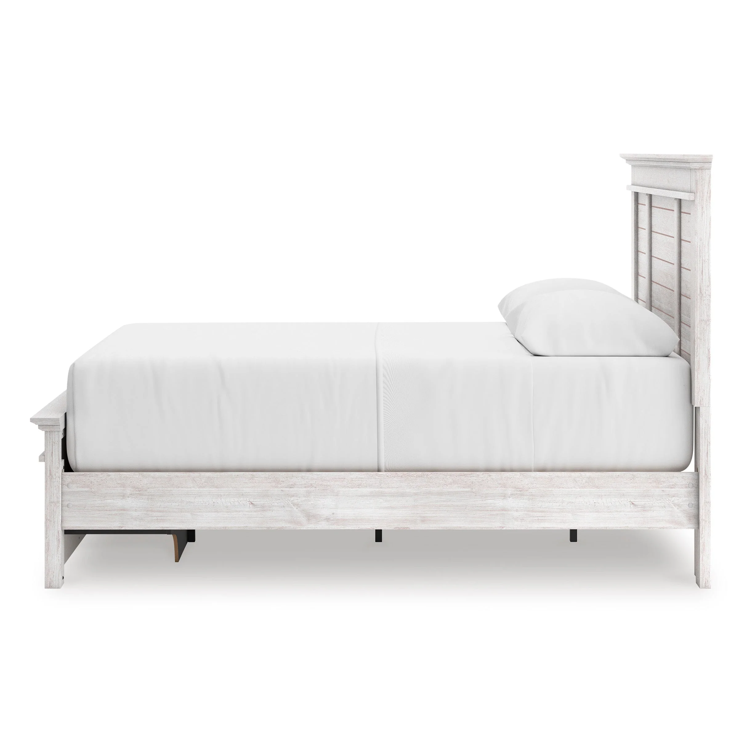 Makidern Whitewash Storage Panel Bedroom Set with 4 Drawers - Image 5