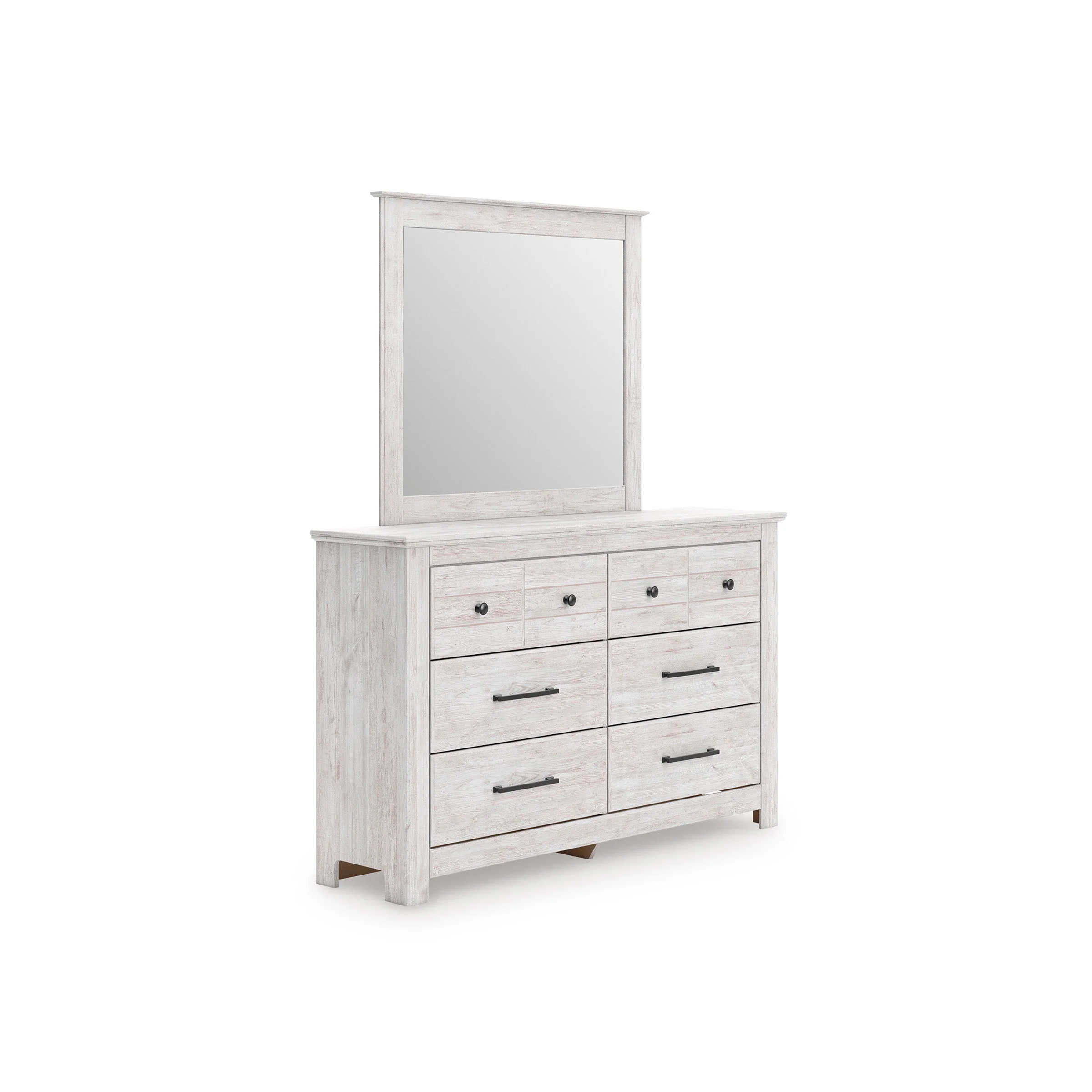 Makidern Whitewash Storage Panel Bedroom Set with 4 Side Drawers - Image 12