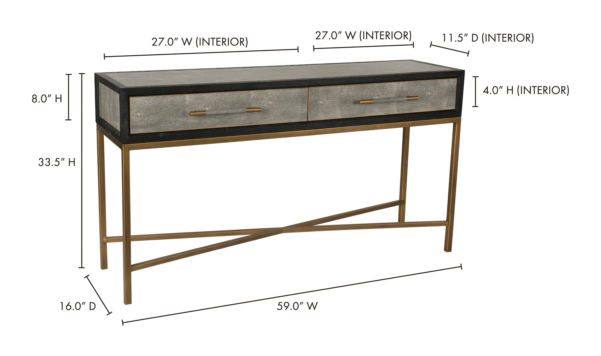 Mako Console Table Grey - Image 12
