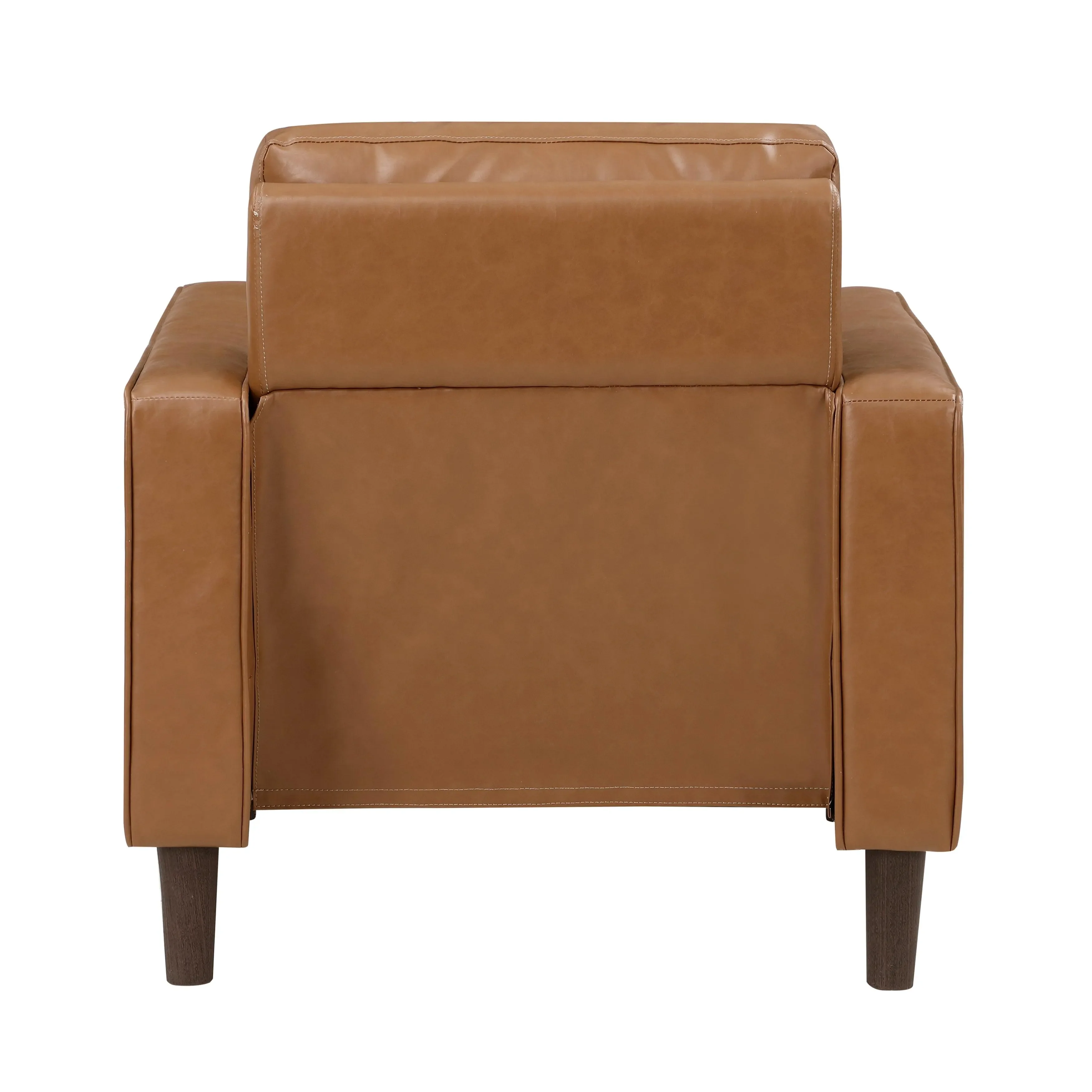 Malcolm Brown Faux Leather Chair - Image 5