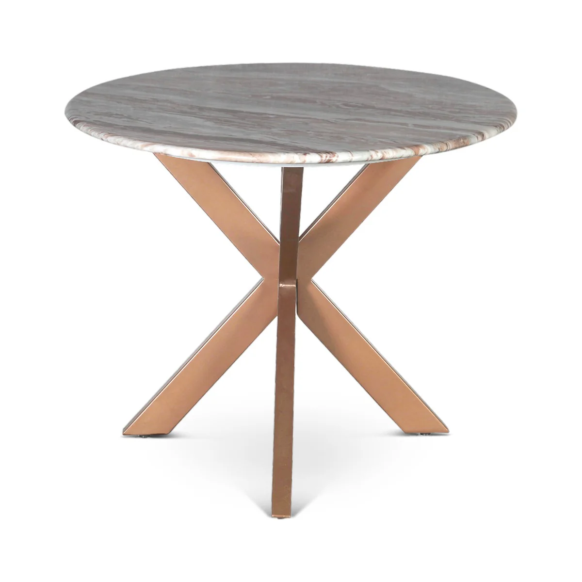 Malibu 70" Oval Dining Table in Sawar Marble with Antique Gold Base - Image 7