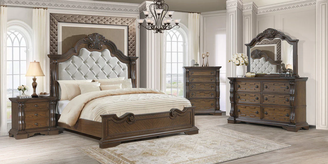 Malibu Brown Panel Queen Bedroom Set