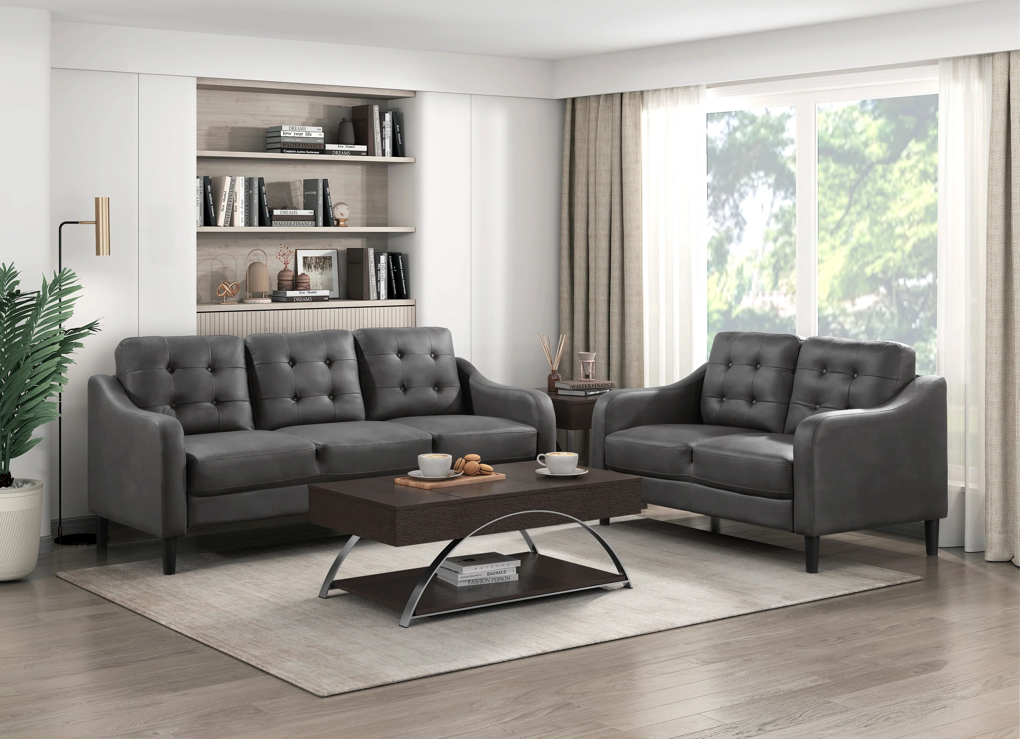 Mallory Gray Living Room Set - Image 2
