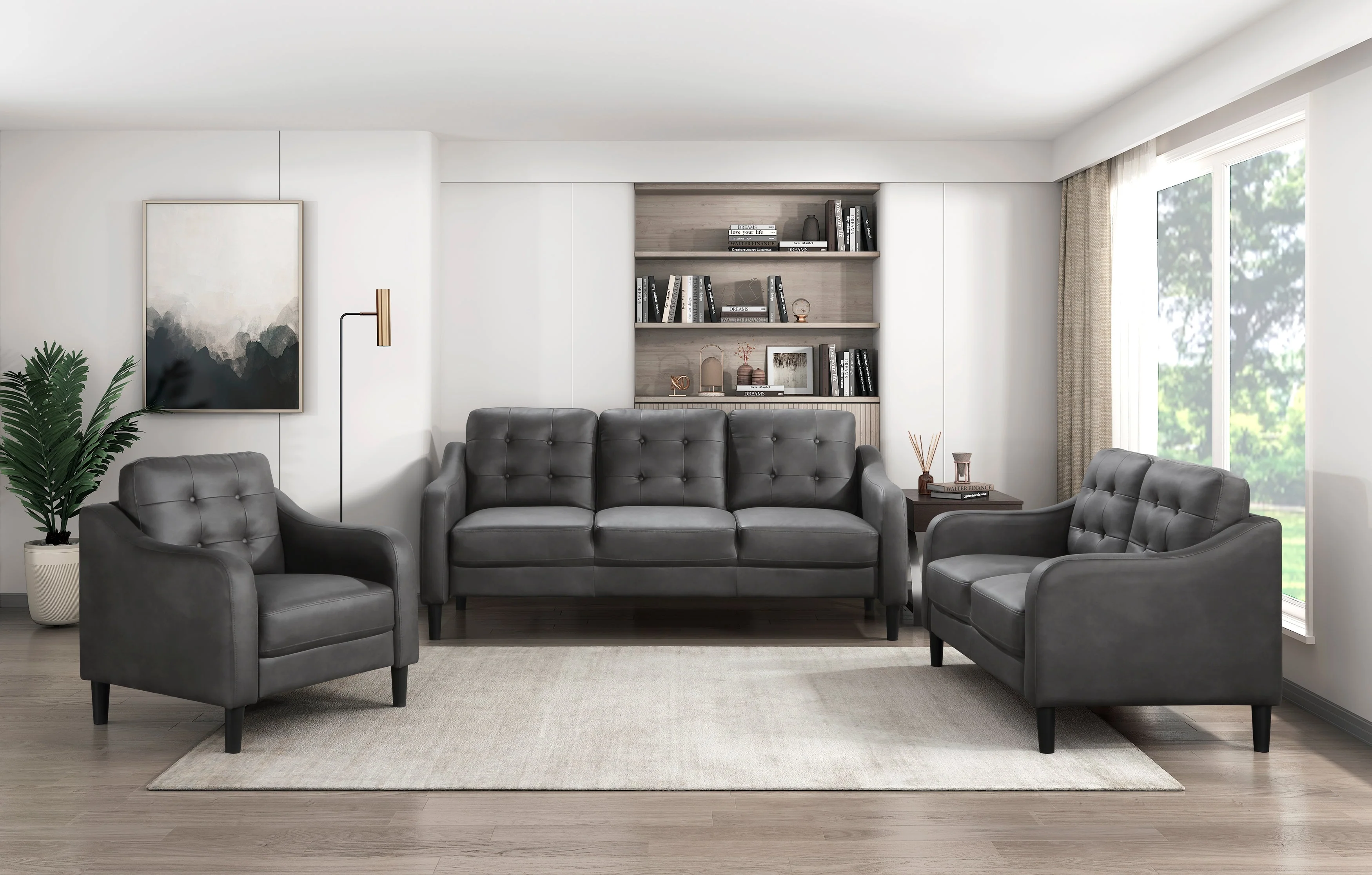 Mallory Gray Sofa - Image 6