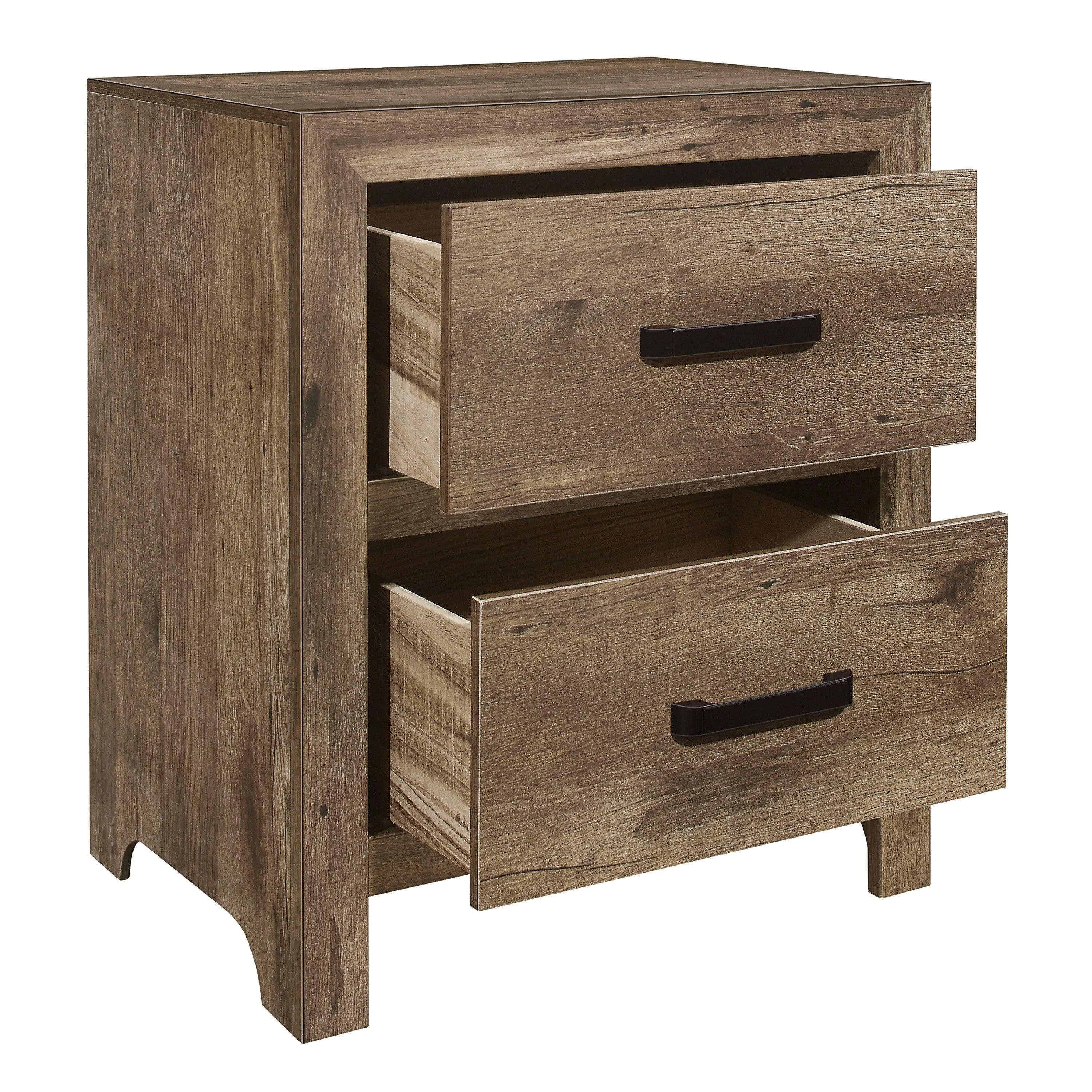 Mandan Weathered Pine Nightstand - Image 3