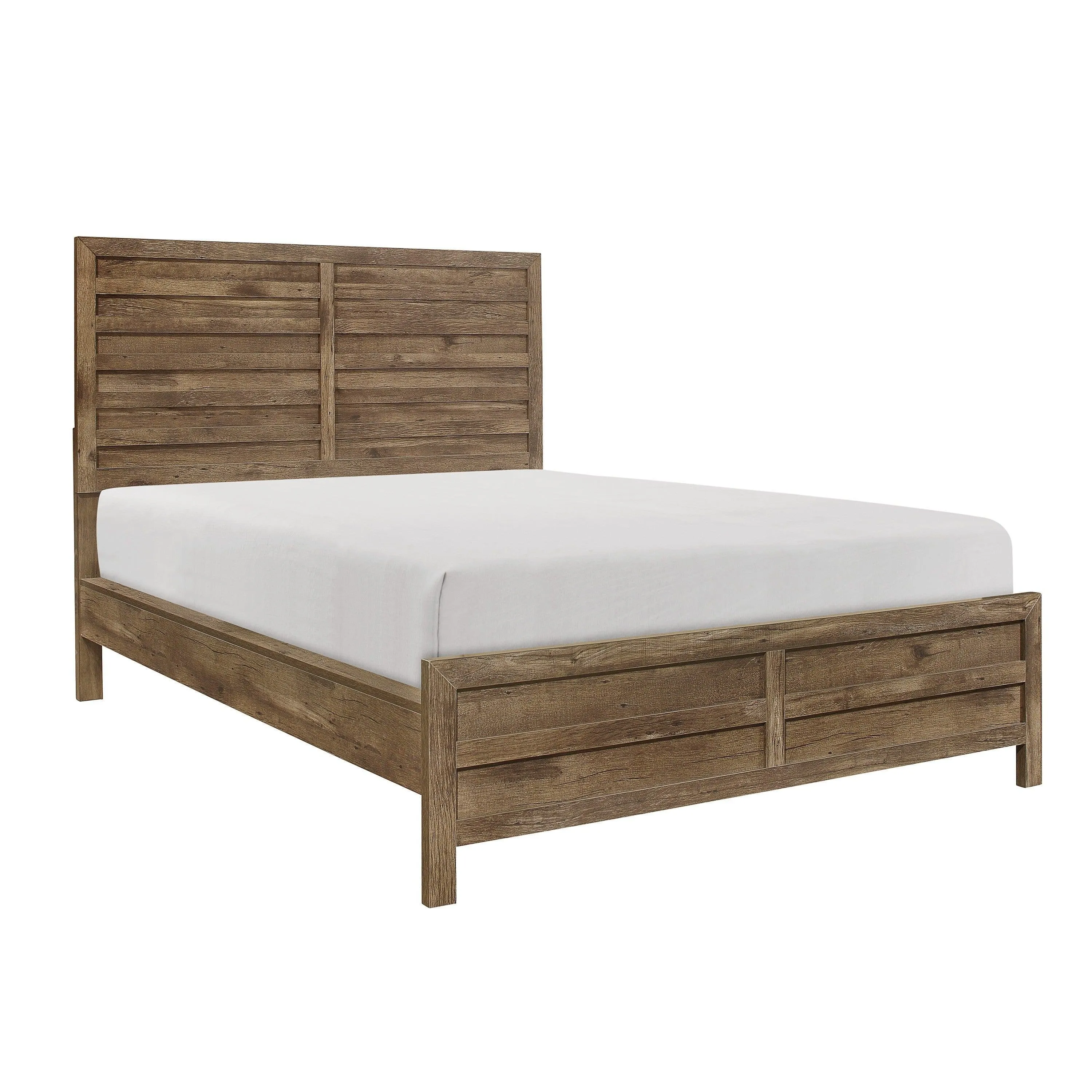 Mandan Weathered Pine Queen Panel Bed - Image 3