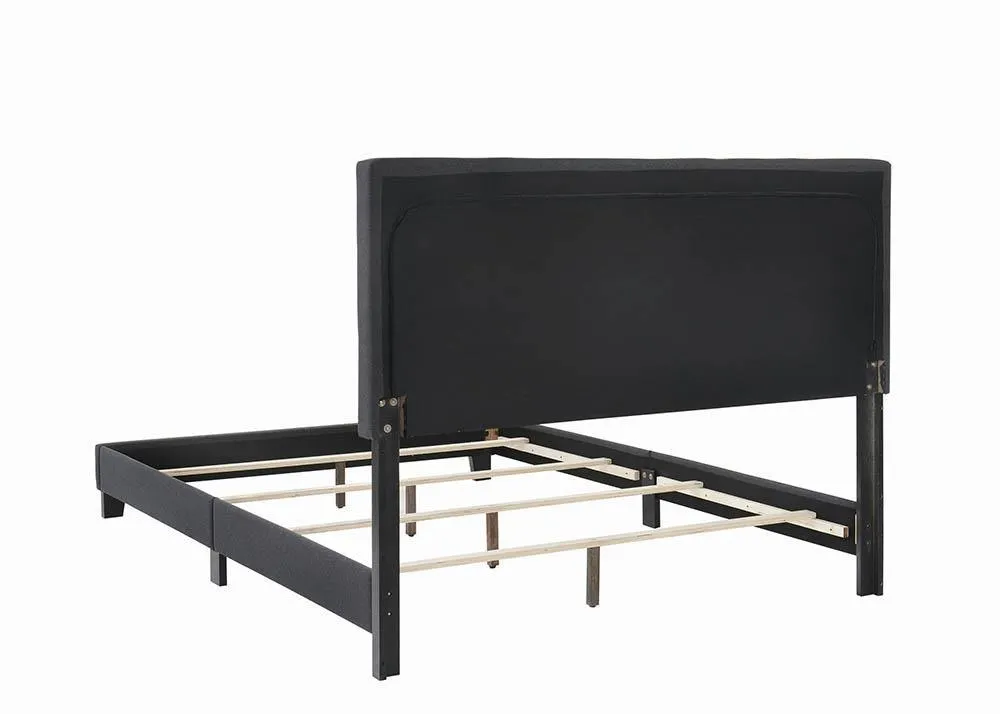 Mapes Charcoal Tufted Upholstered Eastern King Bed - Image 4