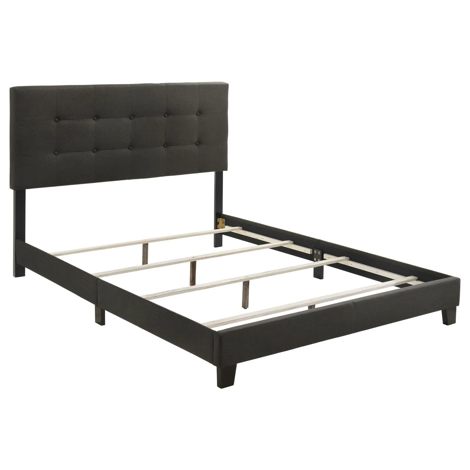 Mapes Charcoal Tufted Upholstered Eastern King Bed - Image 6