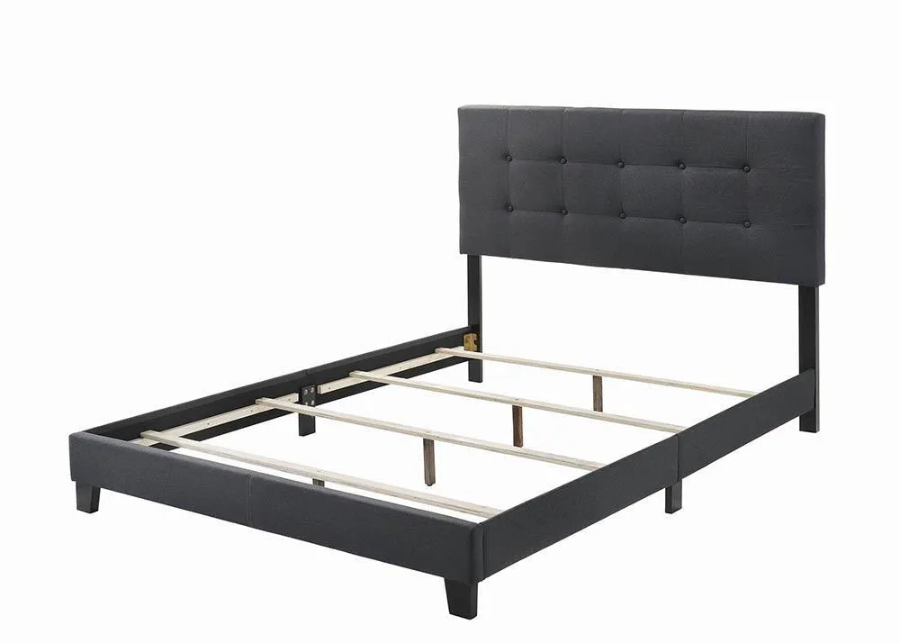 Mapes Charcoal Tufted Upholstered Eastern King Bed - Image 7