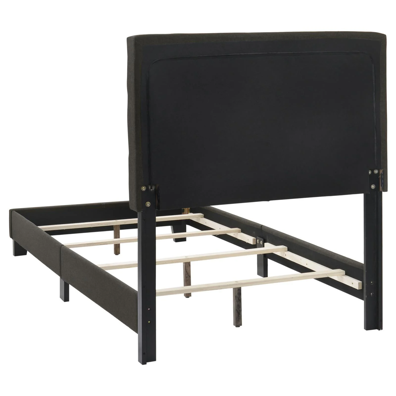 Mapes Charcoal Tufted Upholstered Twin Bed - Image 3
