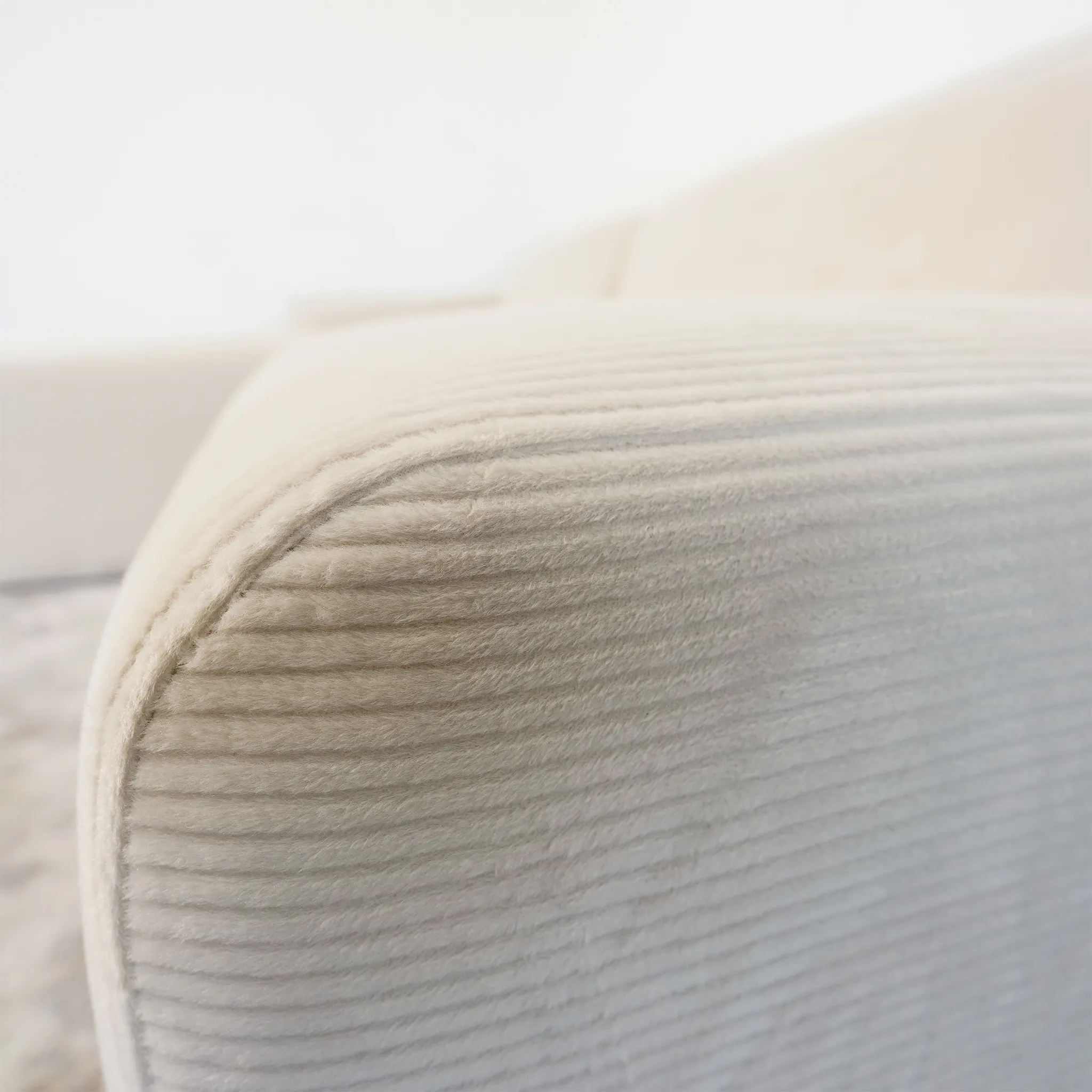 Mar Sectional Cream Corduroy Sofa(Left Facing) - Image 8