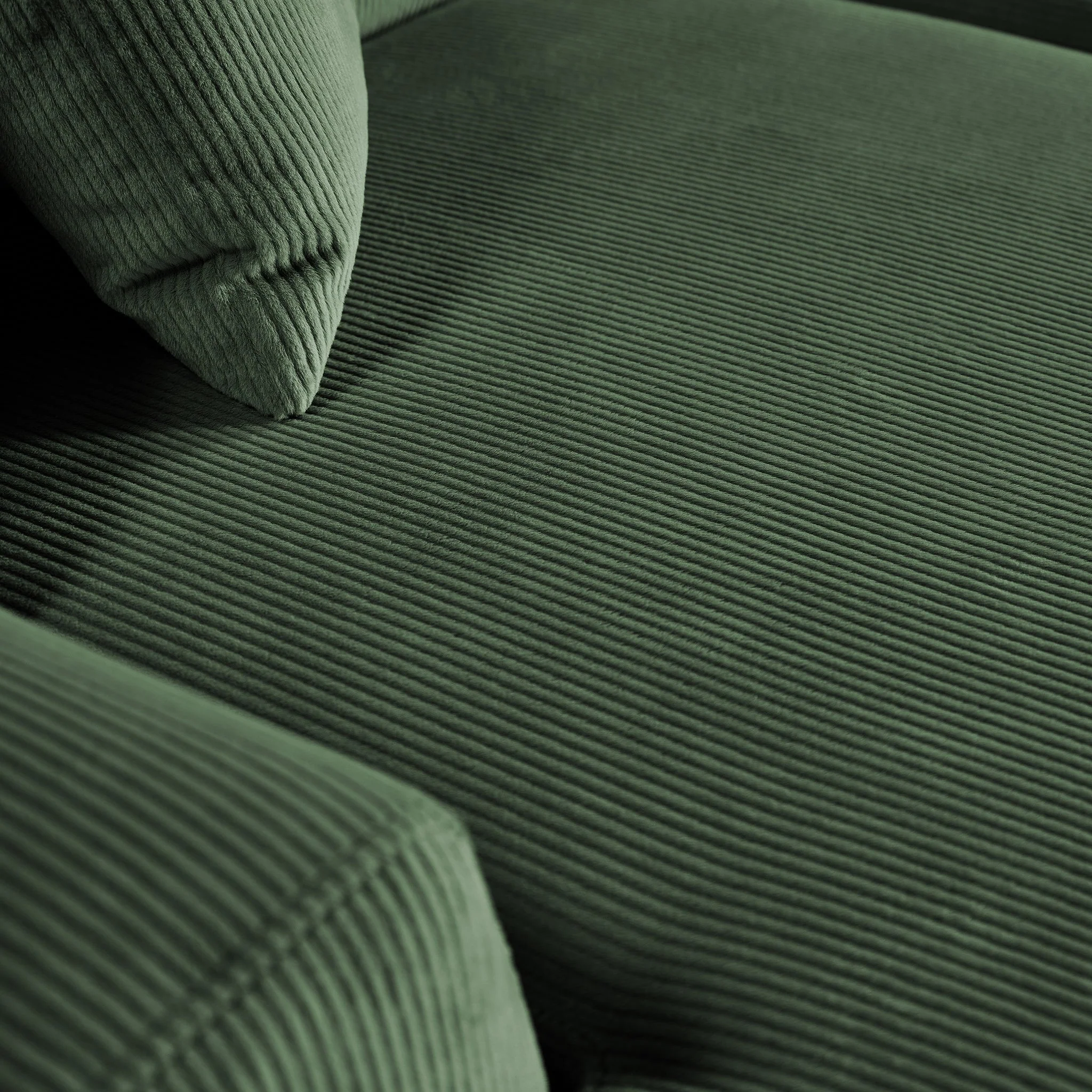 Mar Sectional Green Corduroy Sofa (Left Facing) - Image 6